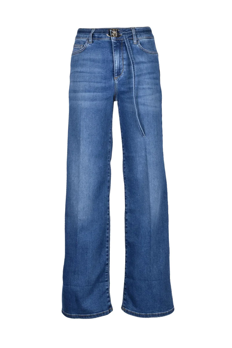 Liu Jo Jeans Bottom Up Flare Cotone Stretch - Blu