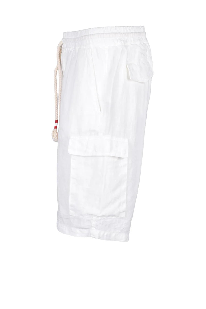 Mc2 Saint Barth Bermuda in Lino - Bianco
