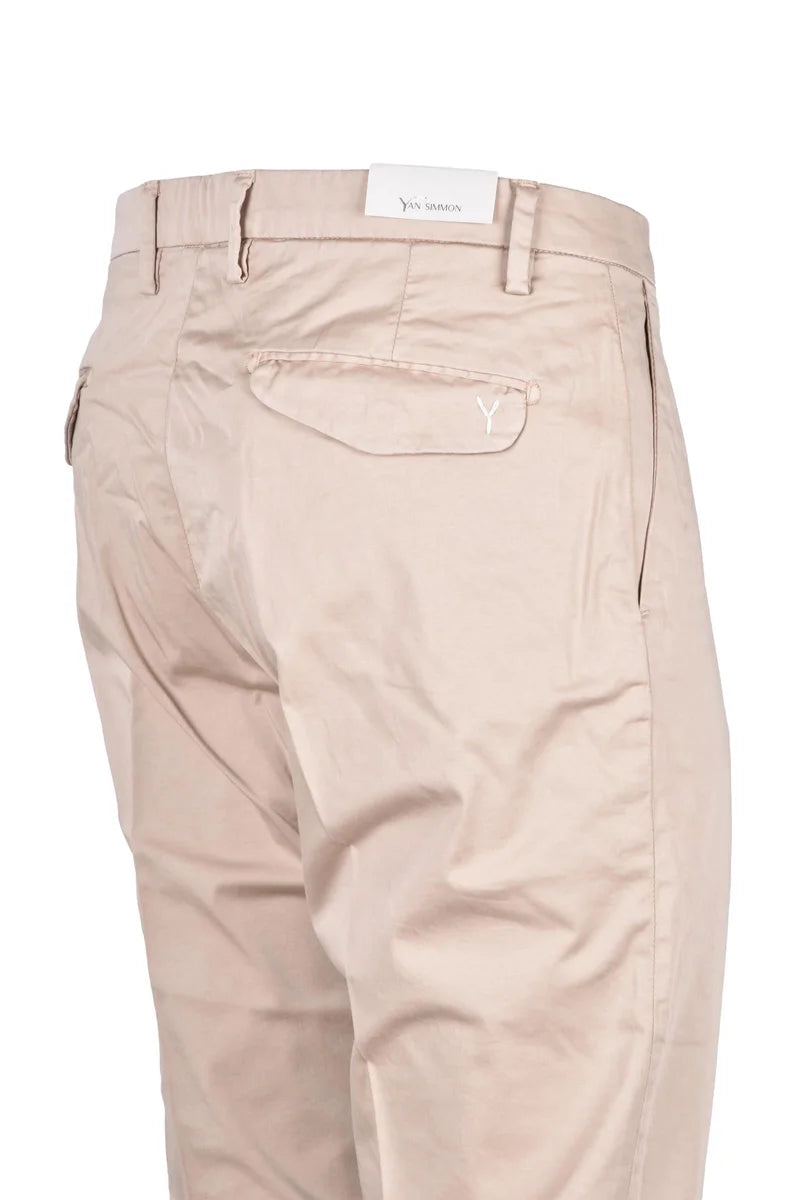 Yan Simmon Pantaloni Cotone Stretch - Beige