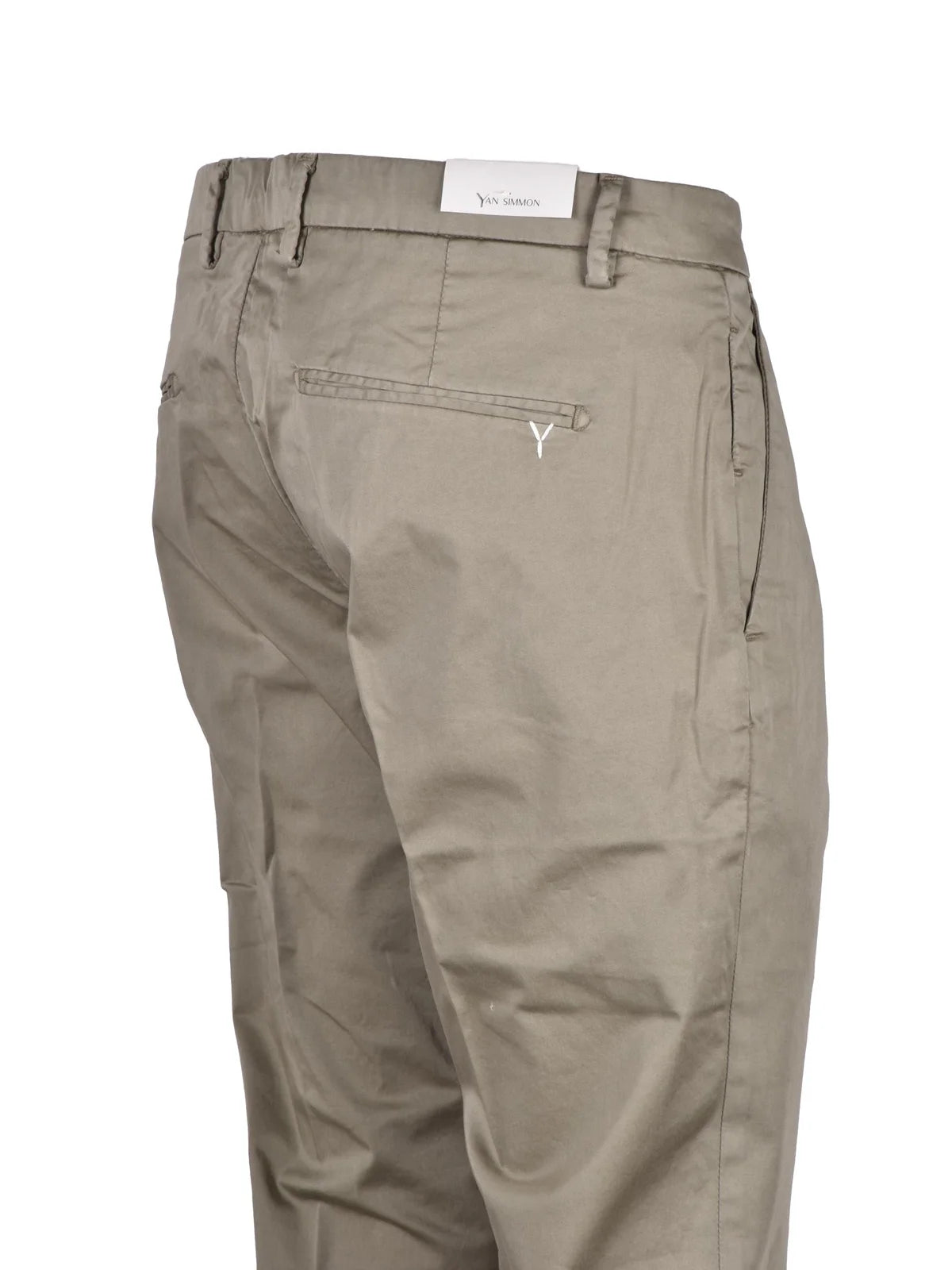 Yan Simmon Pantalone Cotone Stretch - Verde Salvia