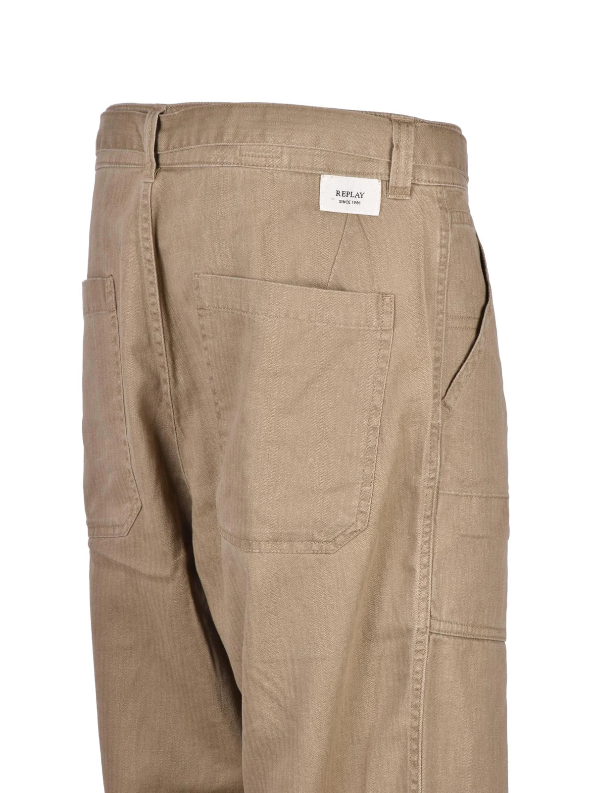 Replay Pantalone Canapa e Cotone - Taupe
