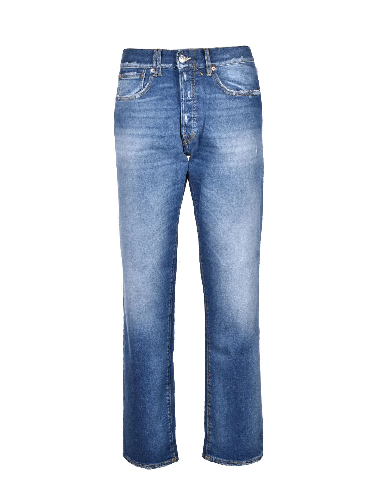 Cycle Jeans Cotone Riciclato Stretch - Marrone Bianco