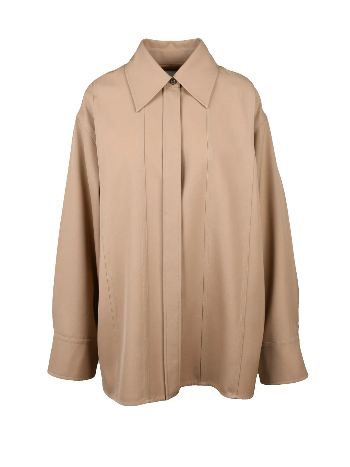 Jil Sander Camicia Lana Oversize - Beige