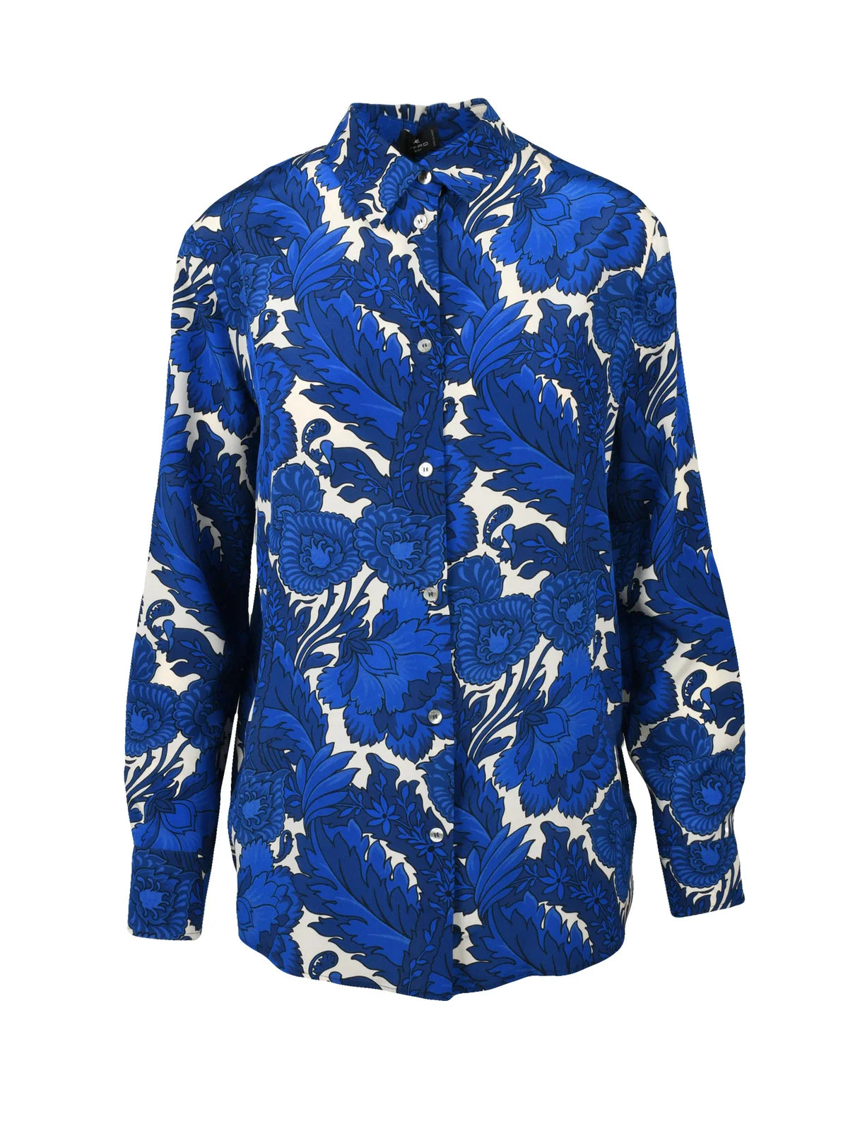 Etro Camicia Seta - Blu