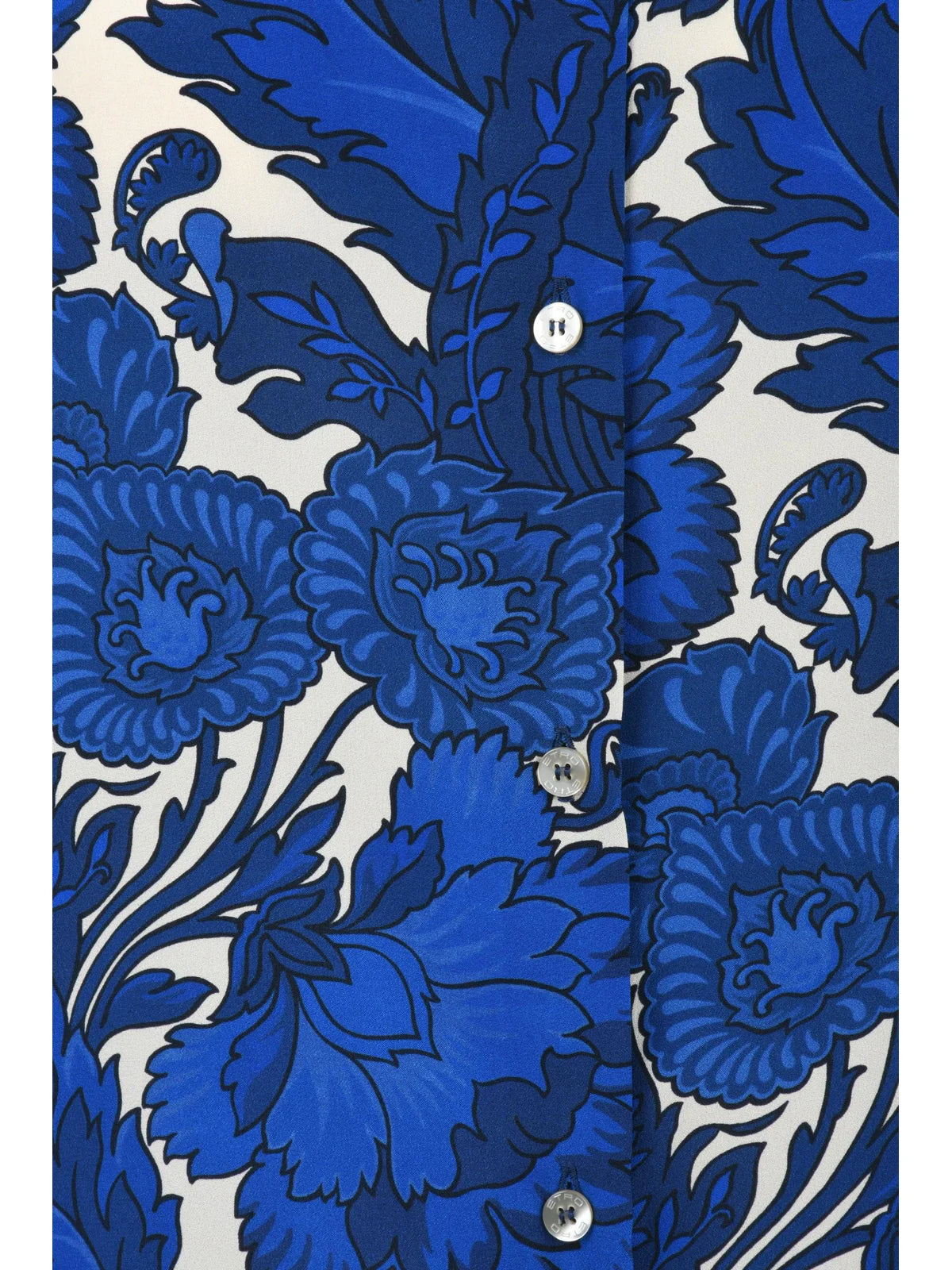 Etro Camicia Seta - Blu