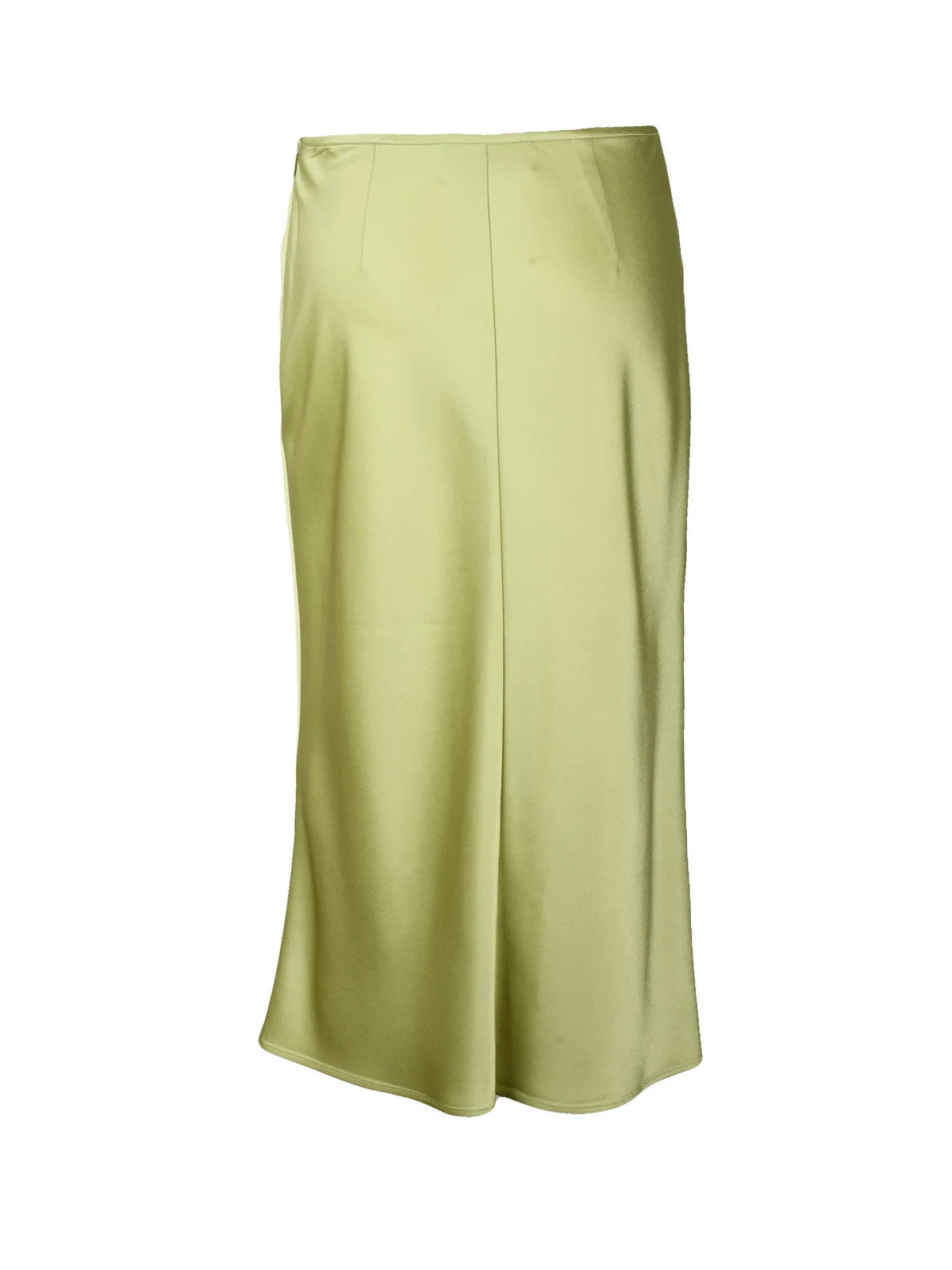 Blumarine Gonna Longuette Satin Stretch - Verde