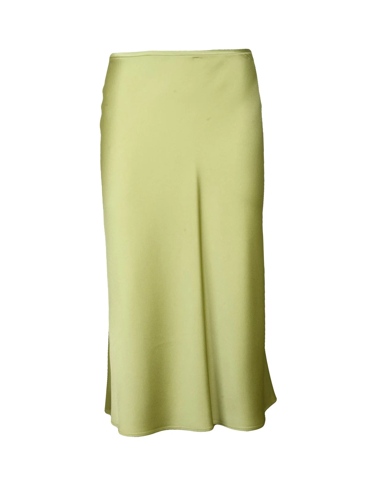 Blumarine Gonna Longuette Satin Stretch - Verde