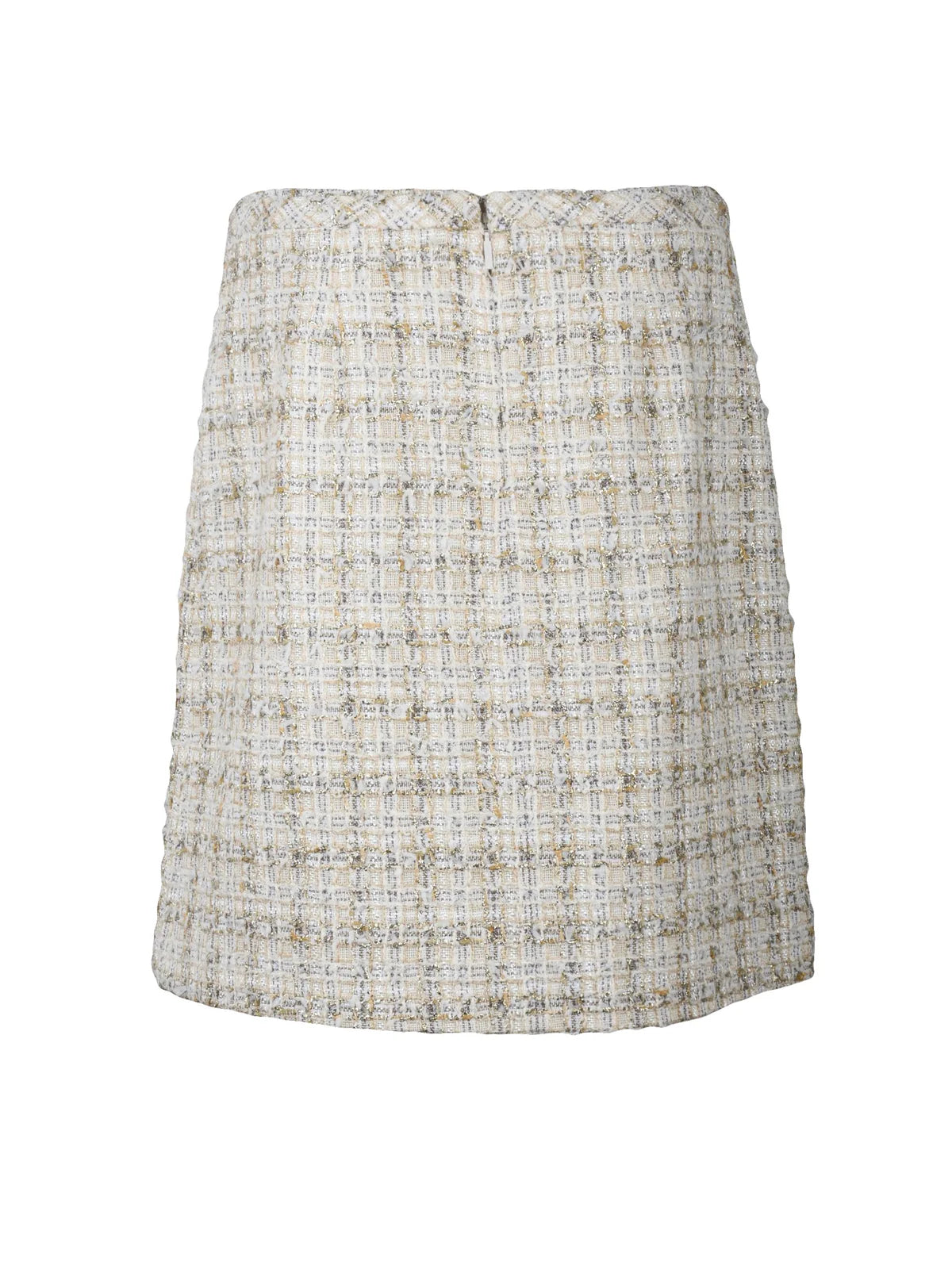 Versace Collection Gonna Mini Bouclé - Beige/Gold