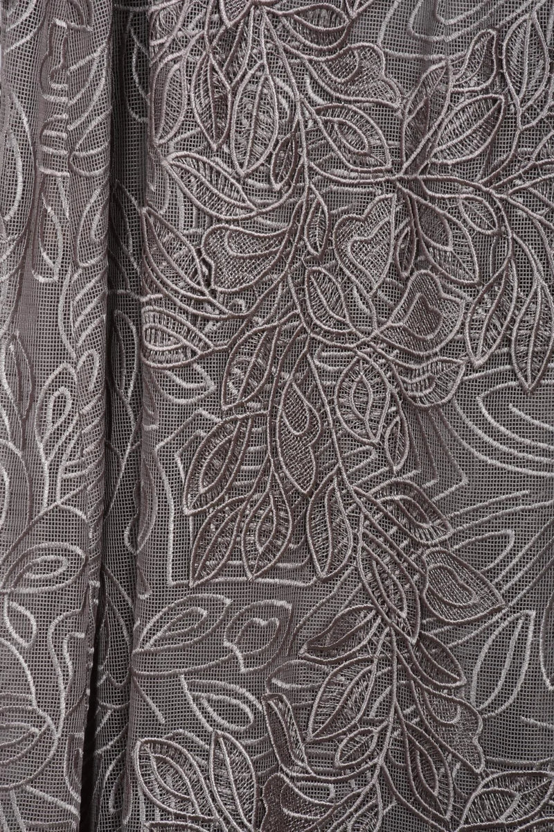 Alberta Ferretti Abito Lungo Ricamato - Grigio