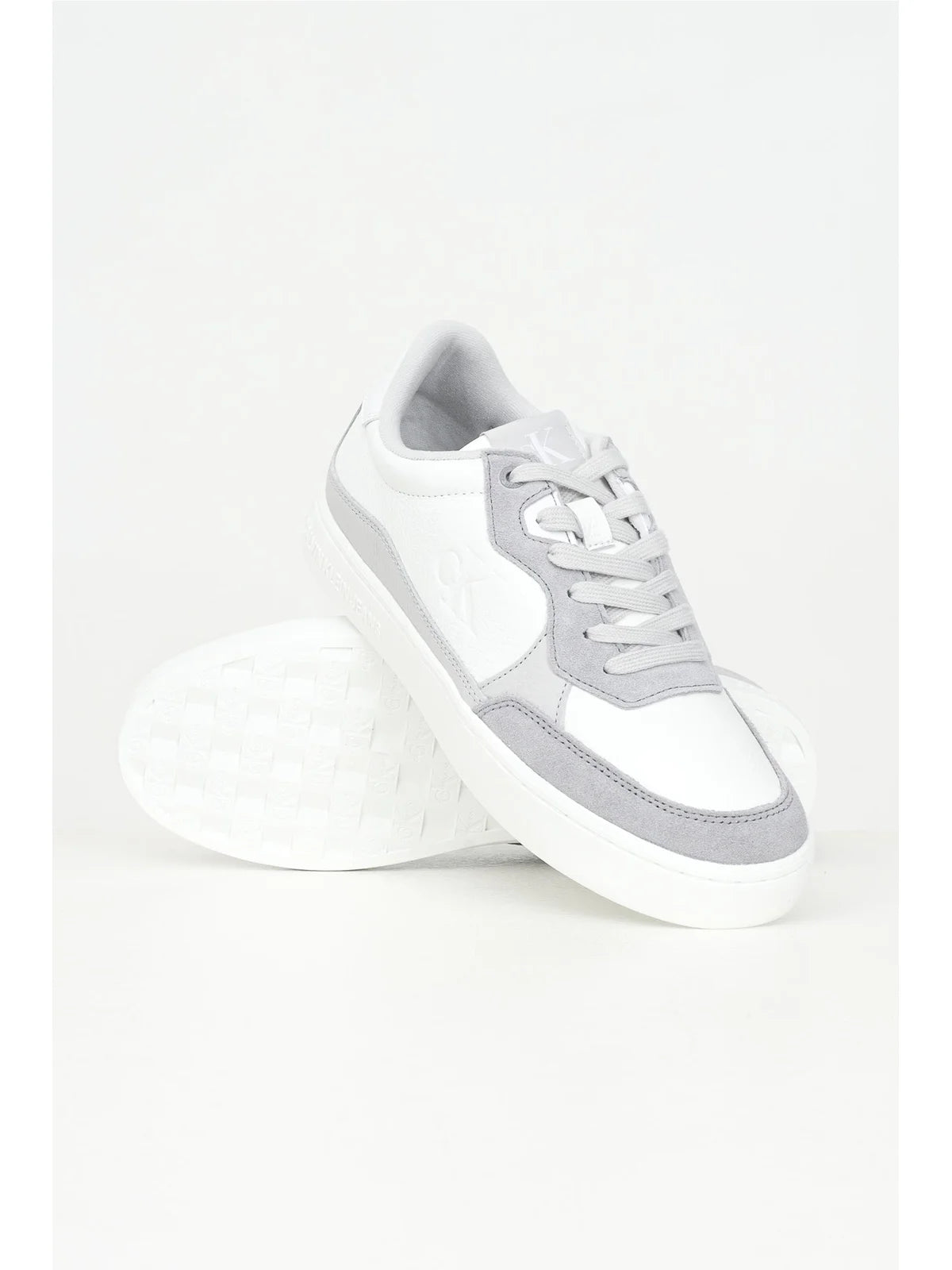 Calvin Klein Jeans Sneaker Suede Toe - Bianco/Grigio