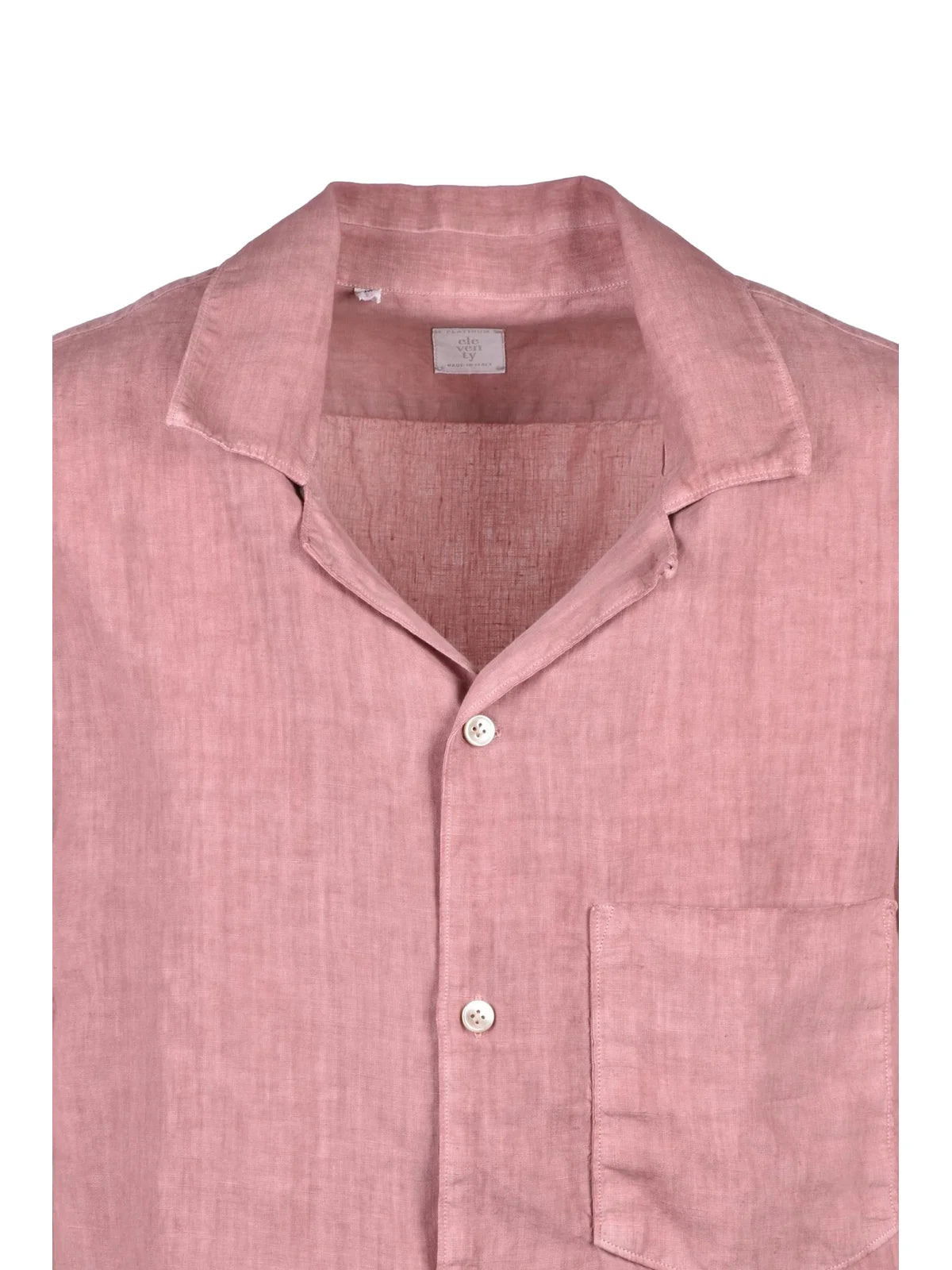 Eleventy Camicia Lino - Marrone