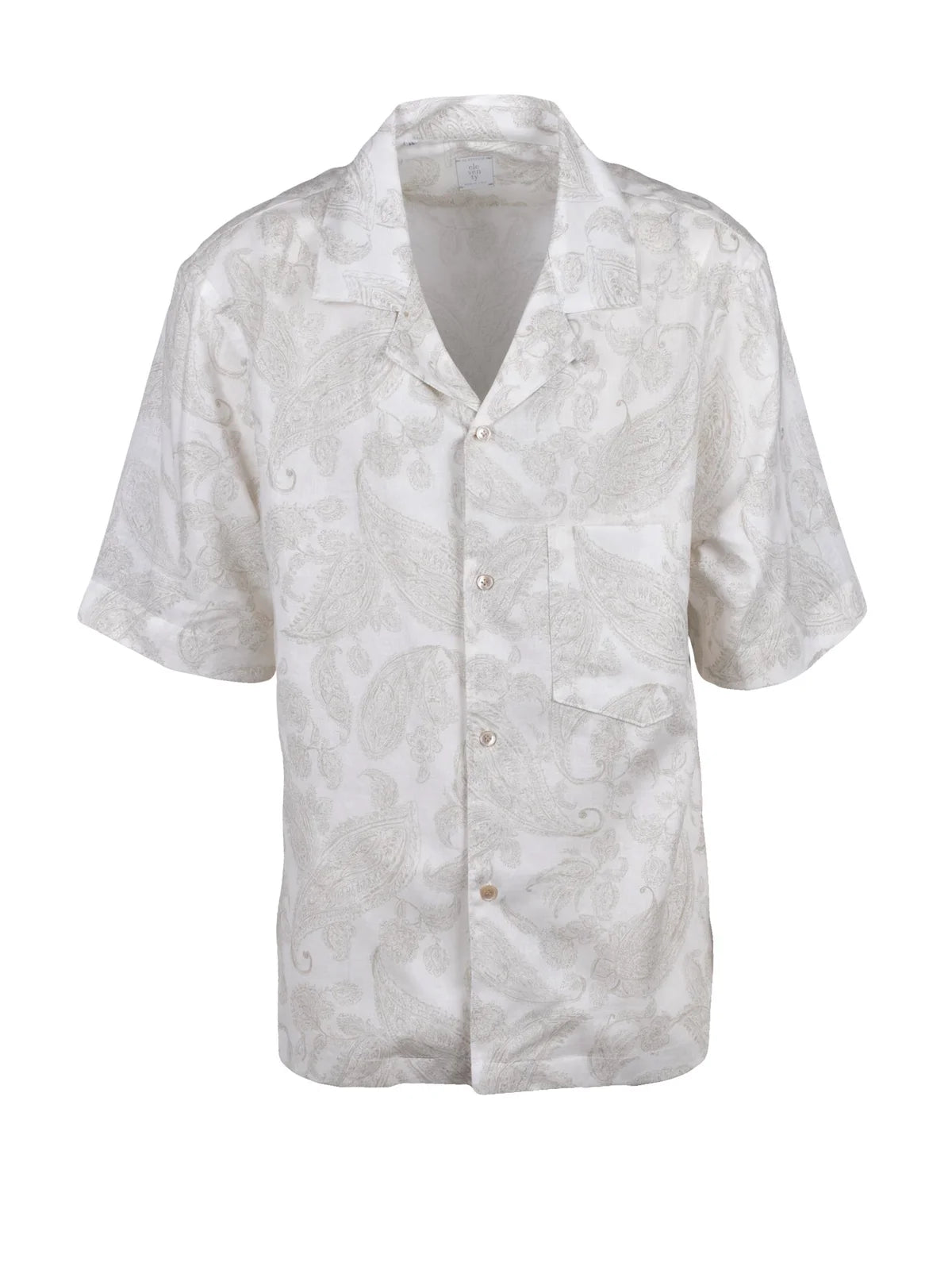 Eleventy Camicia Lino/Cotone - Bianco/Beige