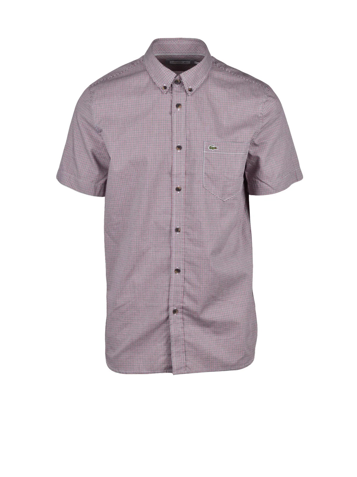 Lacoste Camicia Cotone - Rosso/Blu