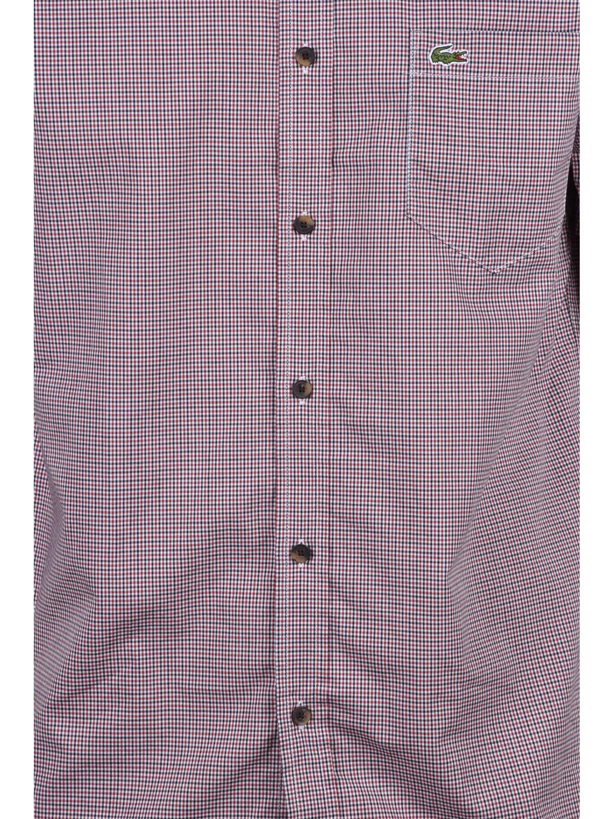 Lacoste Camicia Cotone - Rosso/Blu