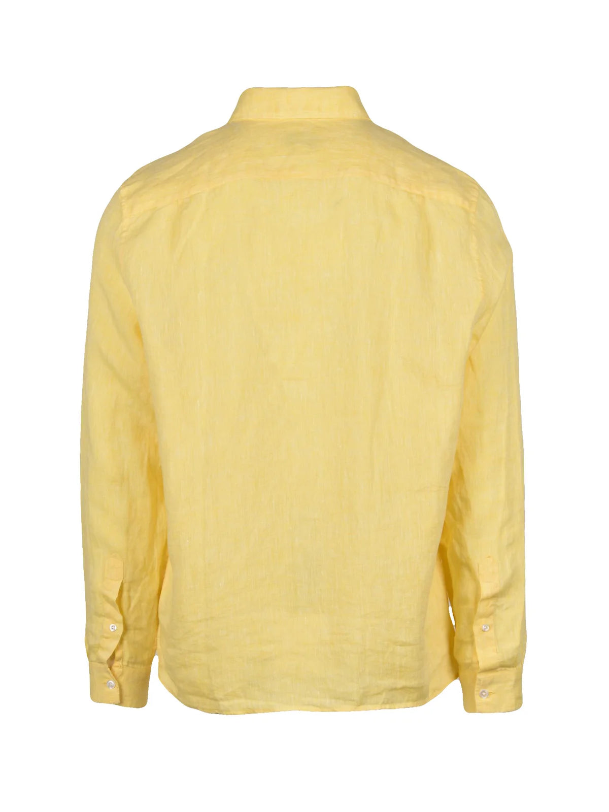 Lacoste Camicia in Lino Regular Fit - Giallo