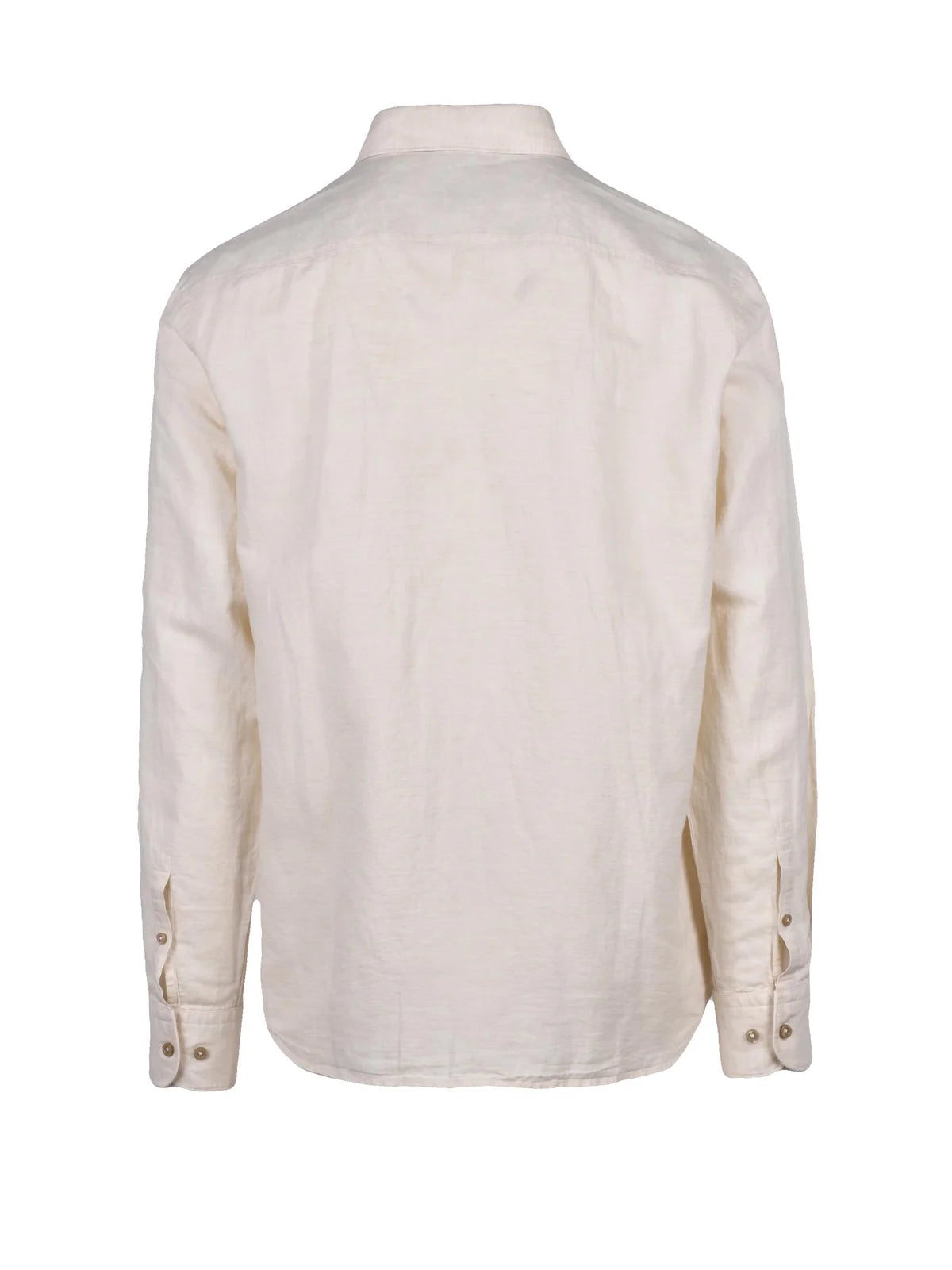 BOSS Camicia Lino Cotone Casual Fit - Bianco