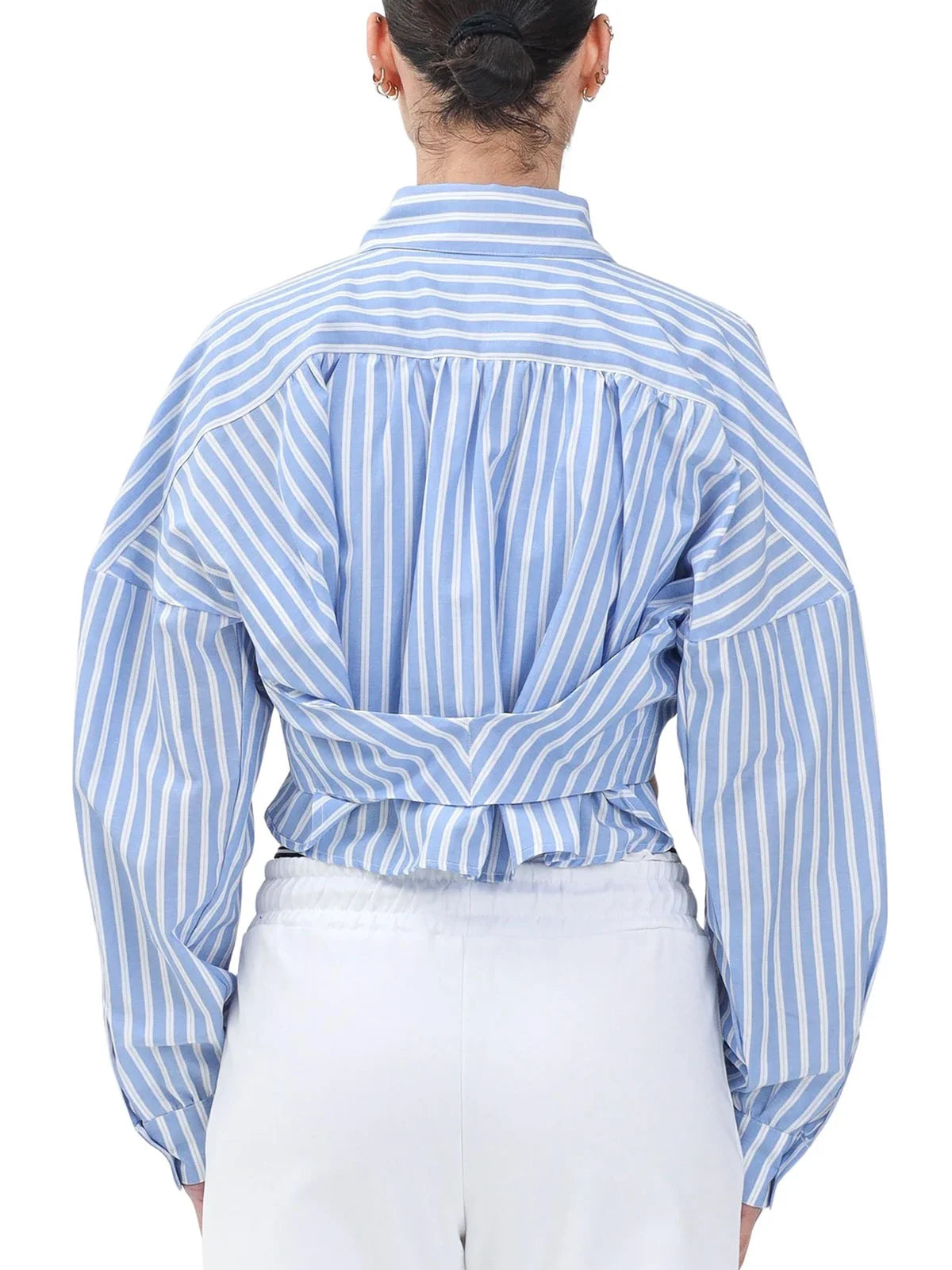 Gaëlle Camicia Corta Celeste/White