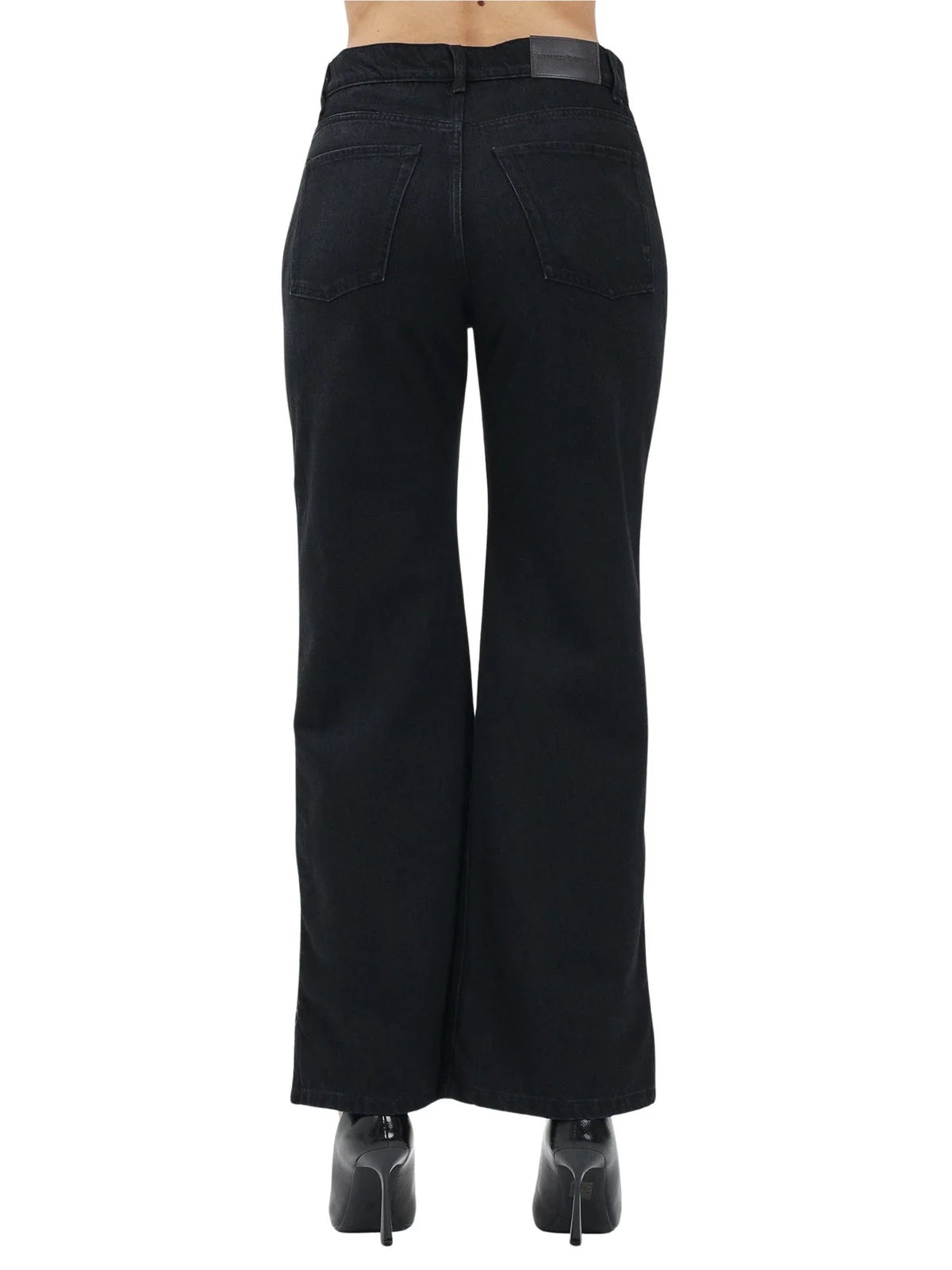 Pinko Jeans Wanda Gamba a Palazzo - Nero