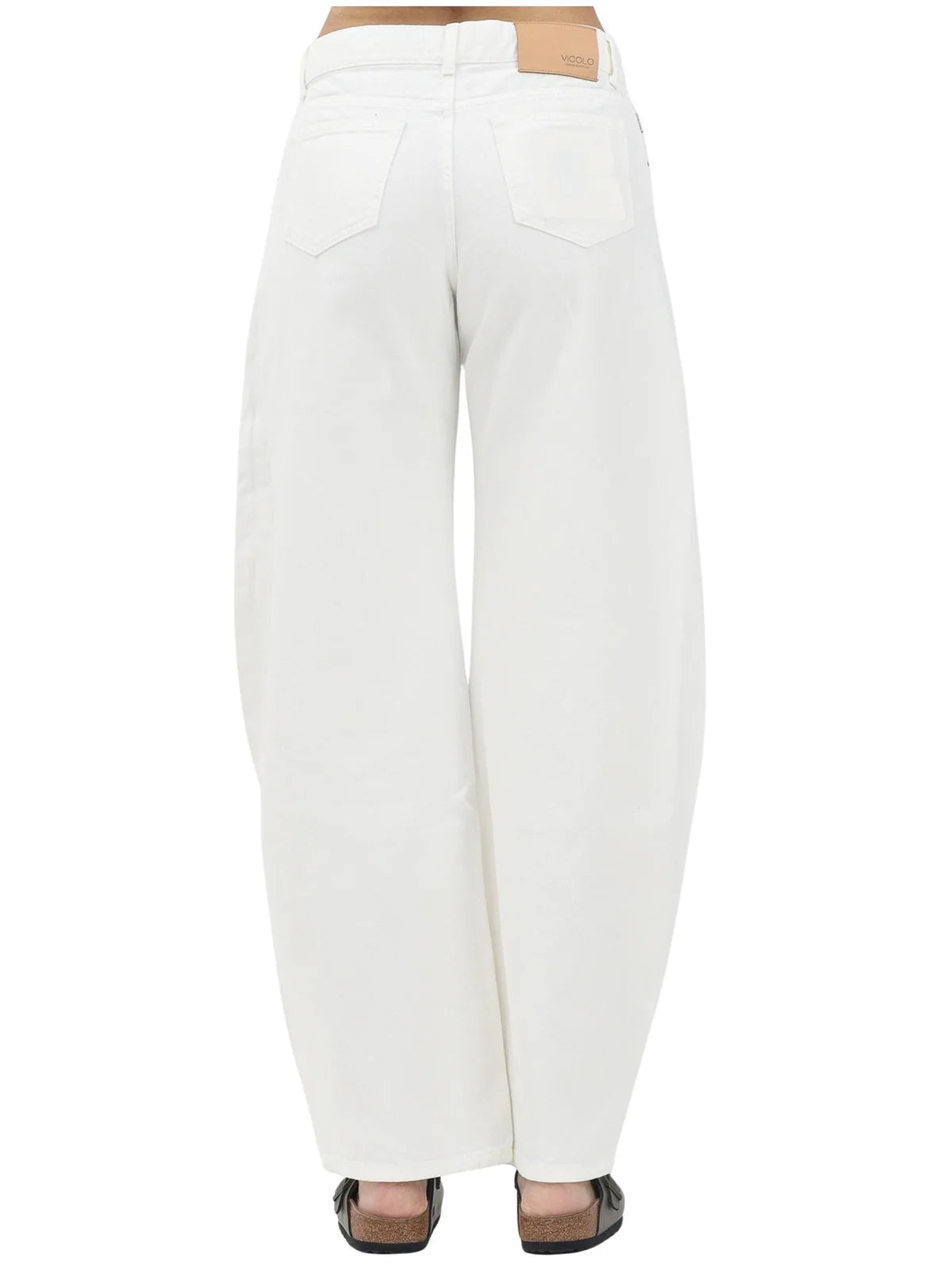 Vicolo Jeans Lexie Gamba Larga - Bianco
