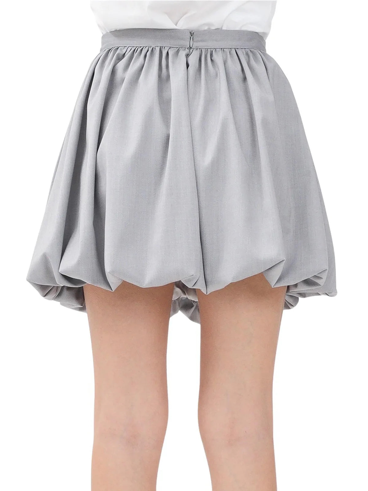 Vicolo Gonna Mini a Palloncino - Grigio