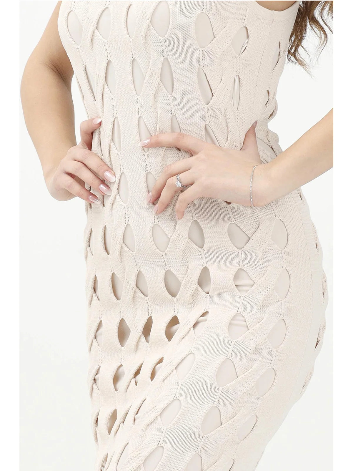 Pinko Tricot Sheath Dress - White