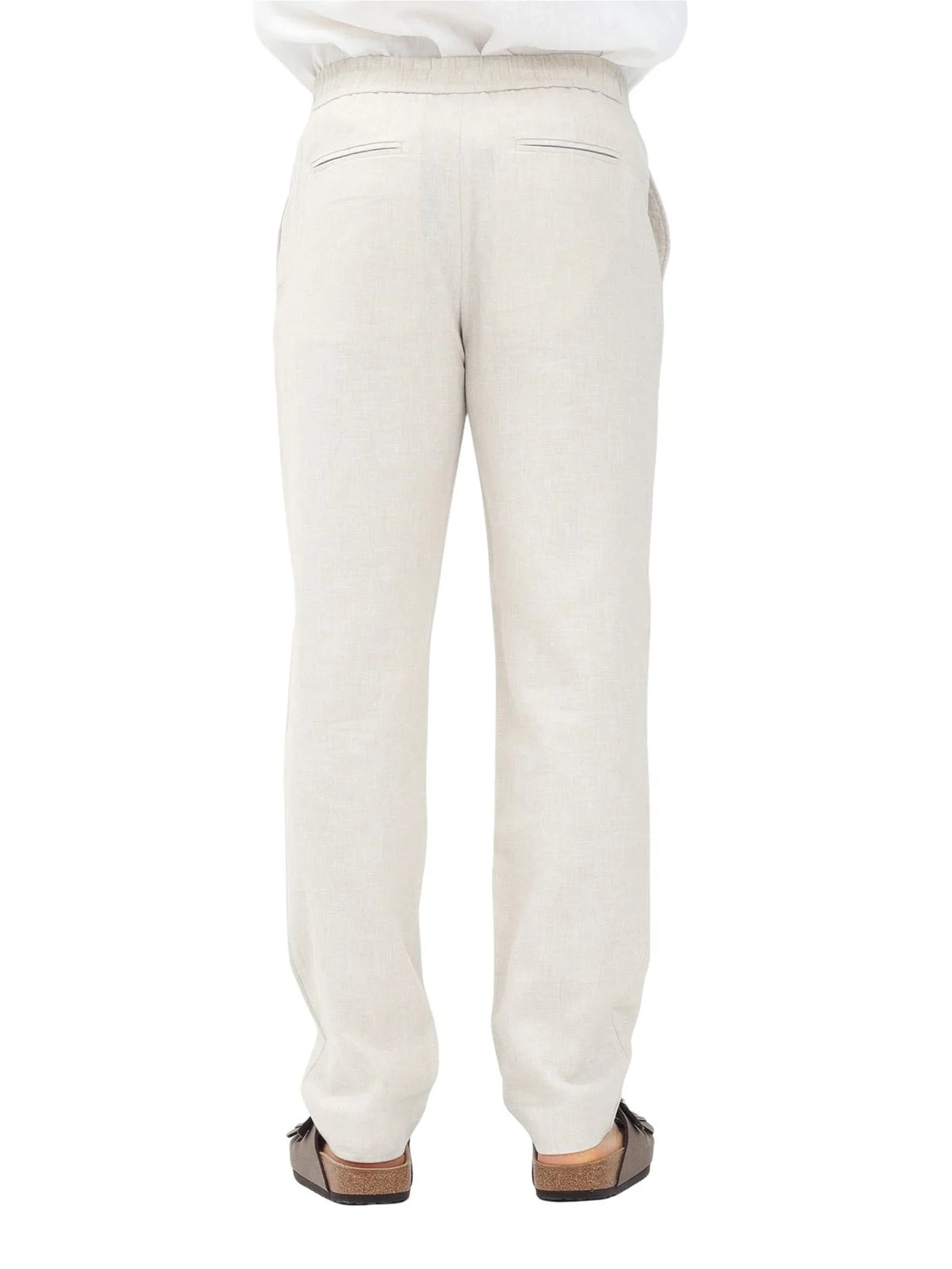 Selected Trousers Beige Linen Cotton