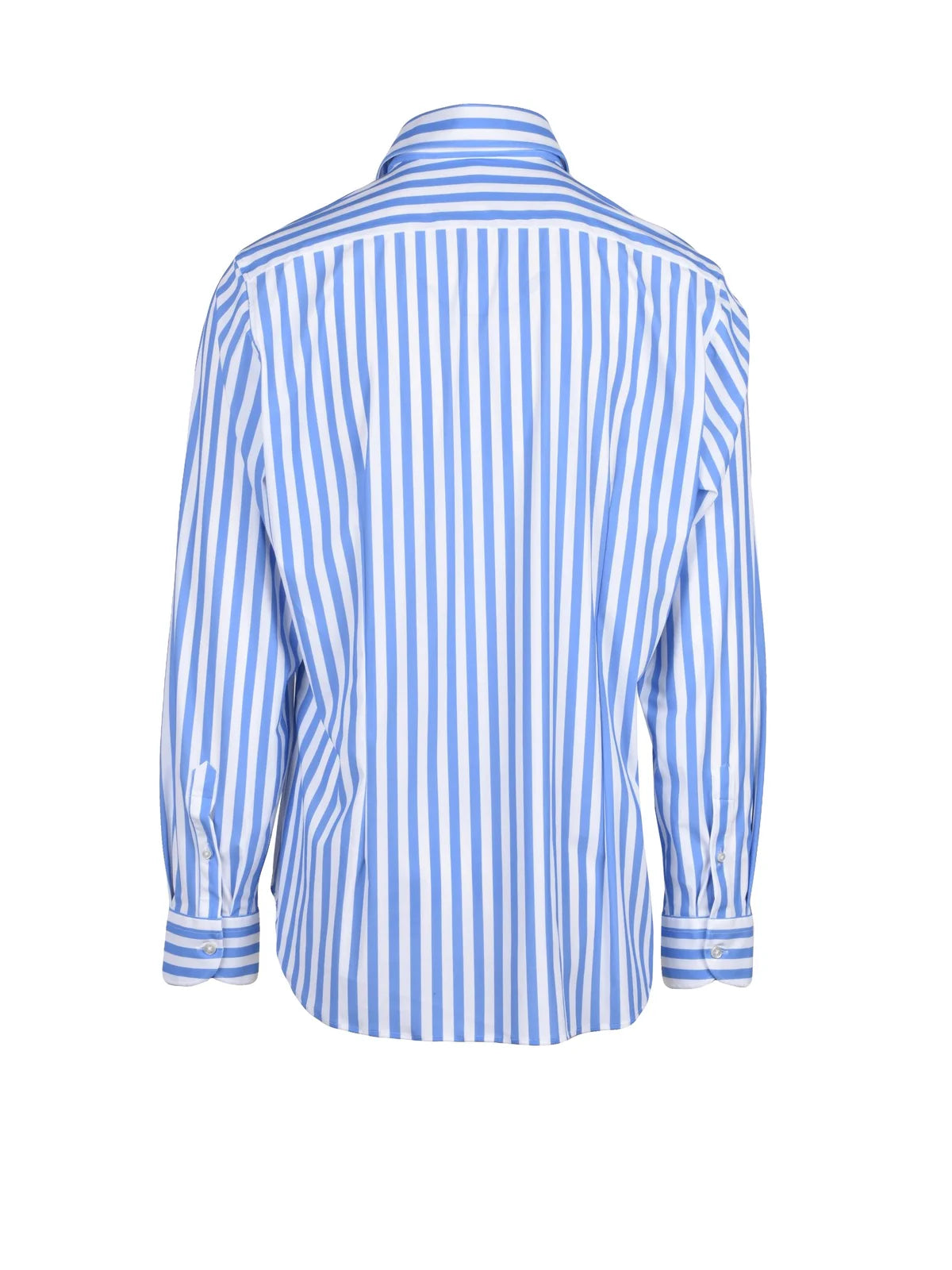 Tailored Finish* Stretch Nylon Shirt - White/Sky Blue
