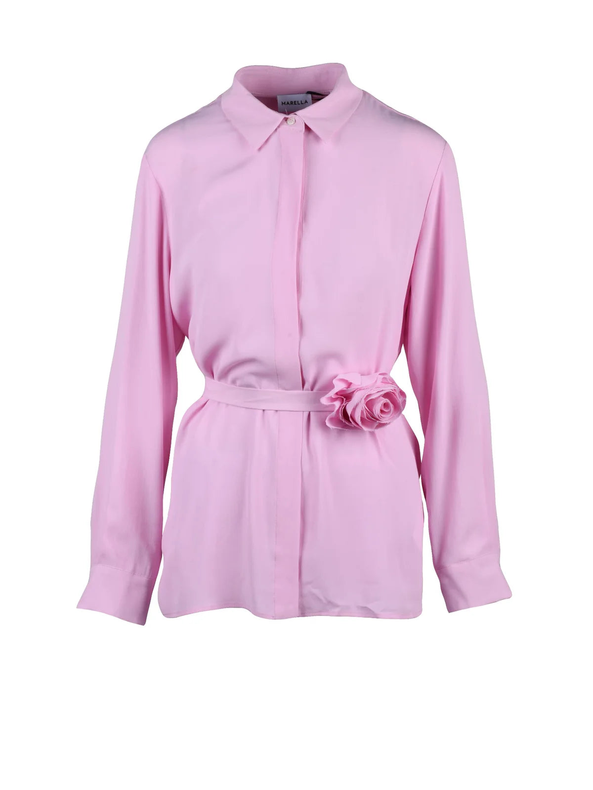 Marella Camicia Acetato Seta - Rosa