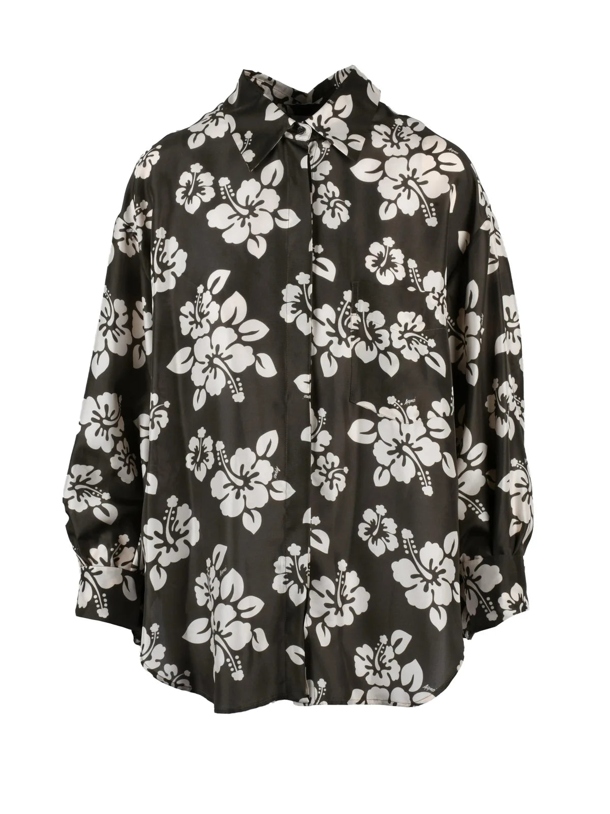 Aspesi Camicia in Seta - Verde/Bianco