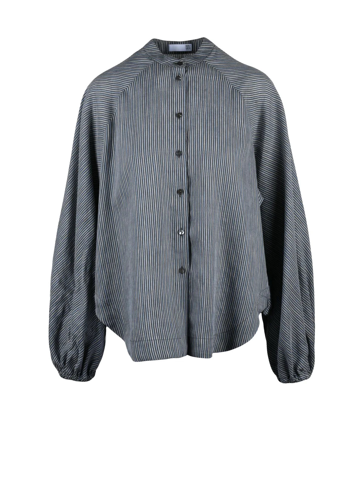 Douuod Camicia Coreana - Grey/Sky Blue