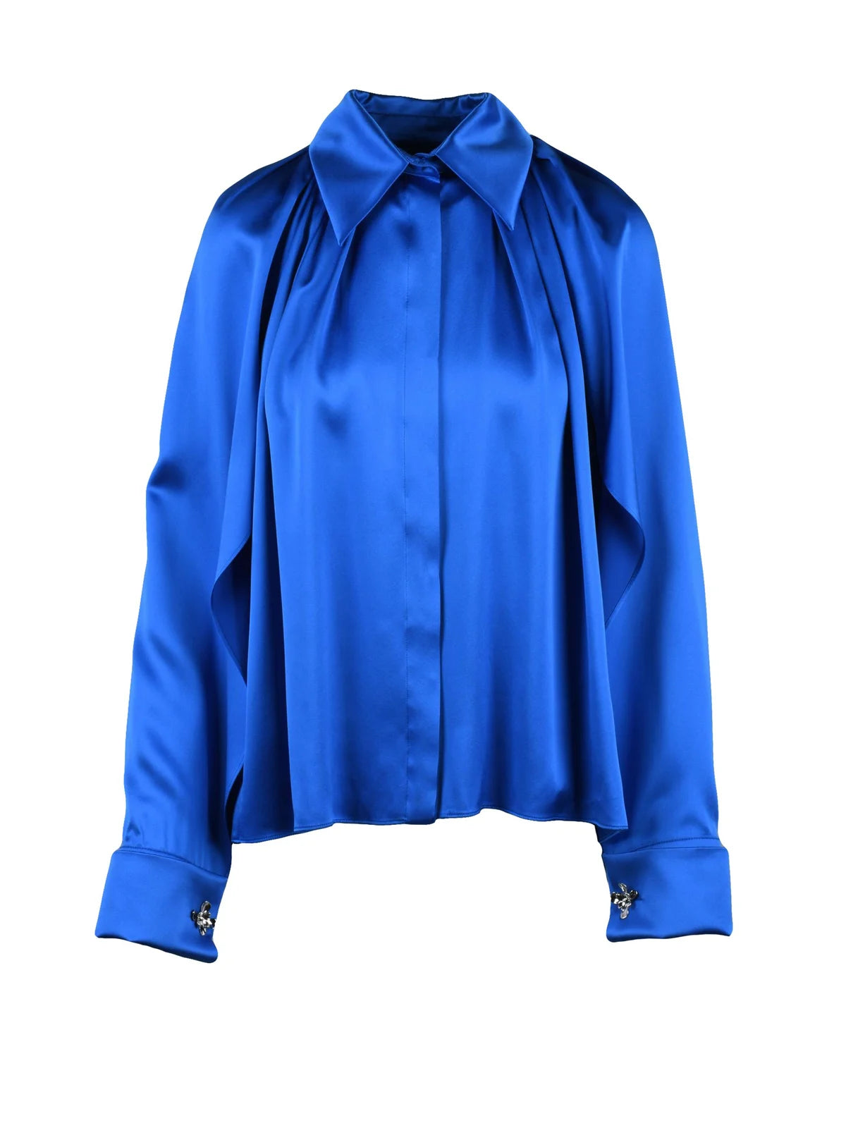 Max Mara Camicia Satin - Blu
