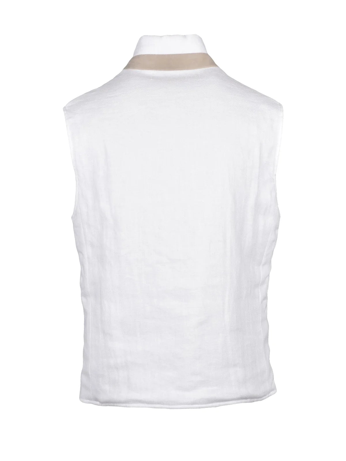 Eleventy Reversible 100g Linen Gilet - White