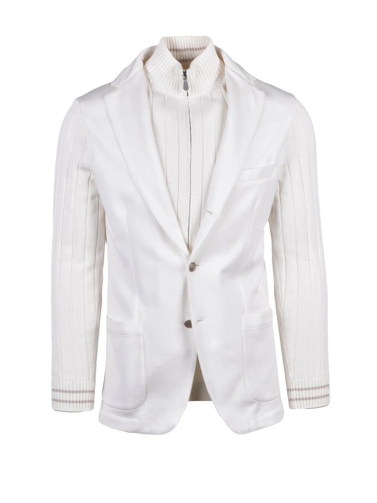 Eleventy Blazer in Cotone e Poliestere - Bianco
