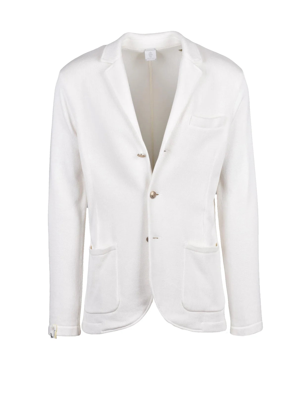 Eleventy Cotton Knit Blazer Jacket - White