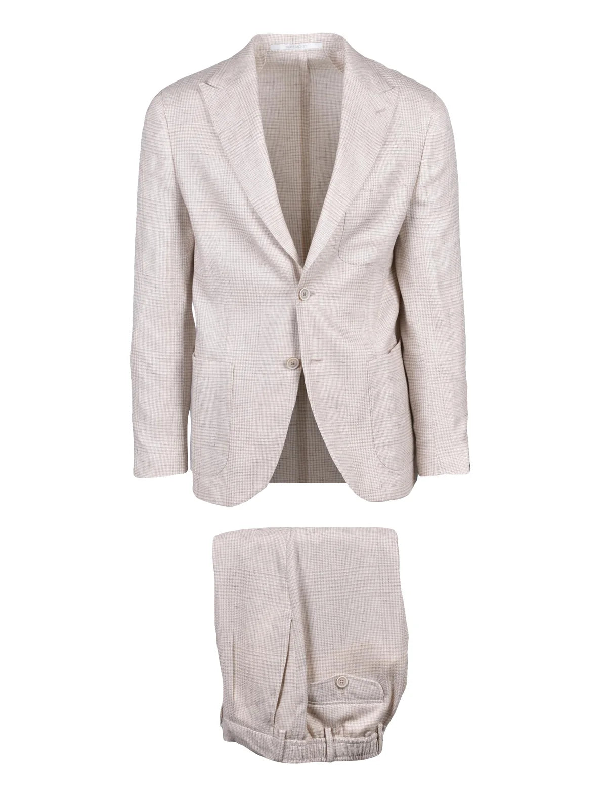 Eleventy Completo Giacca e Pantalone Lino, Lana, Seta - Beige