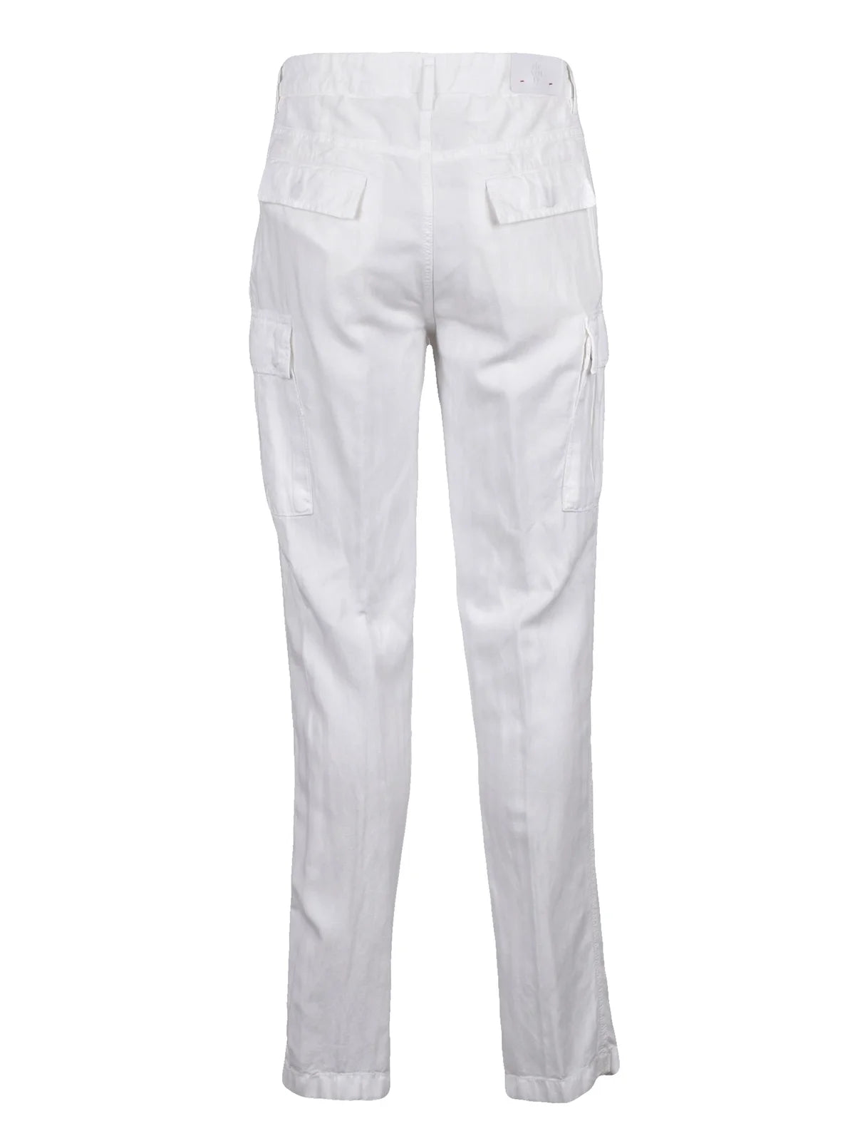 Eleventy Lyocell, Linen, and Cotton Cargo Pants - White