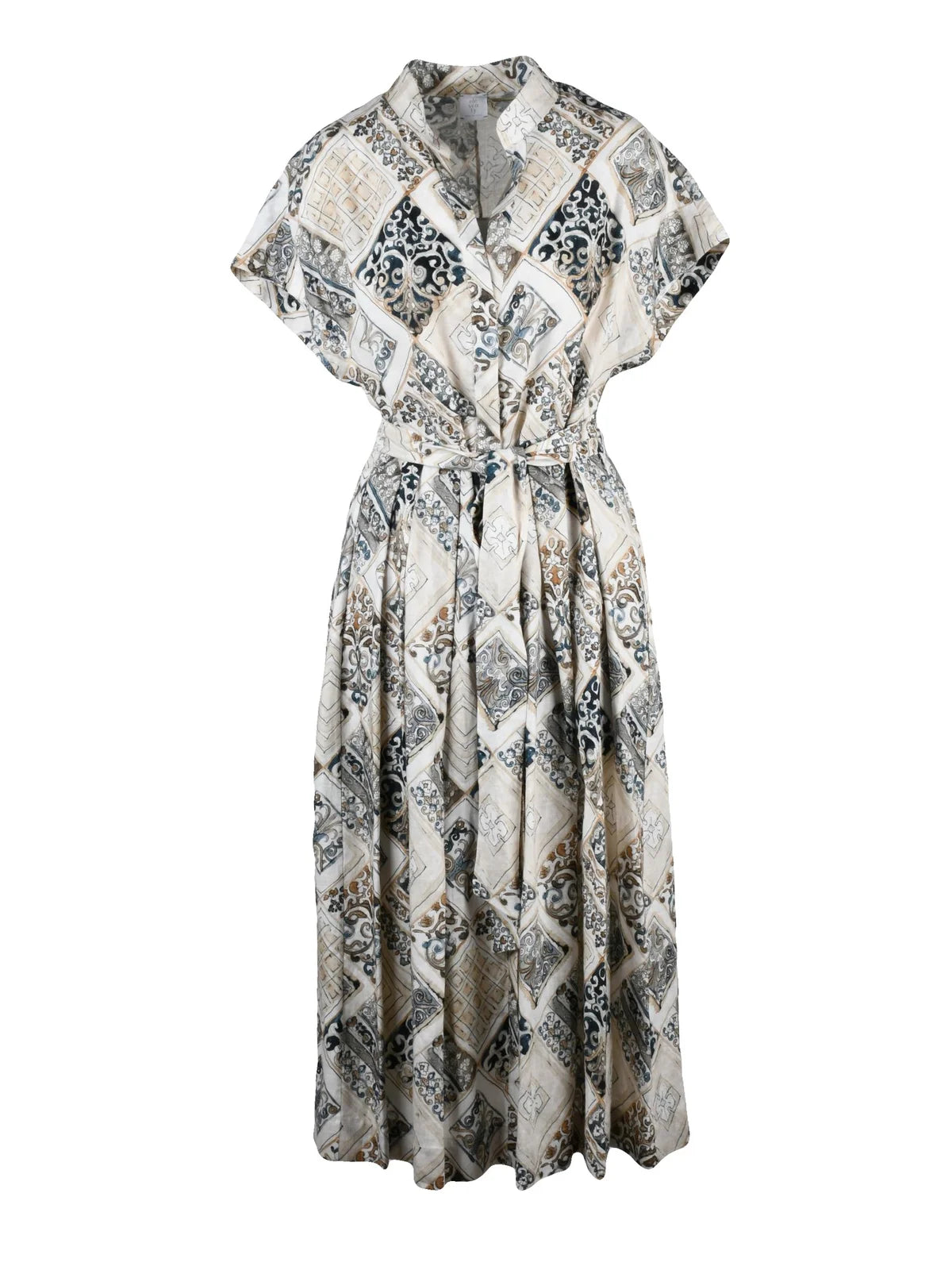 Eleventy Linen Shirt Dress - Blue