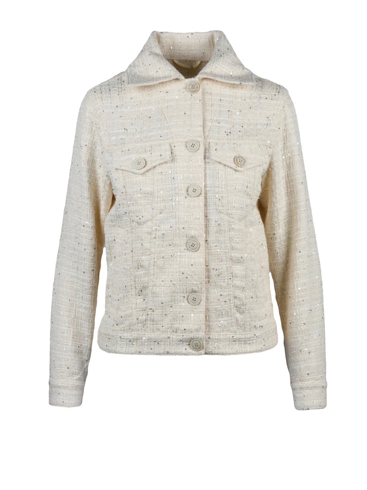 Eleventy Giubbottino Corto Bouclé Cotone - Bianco