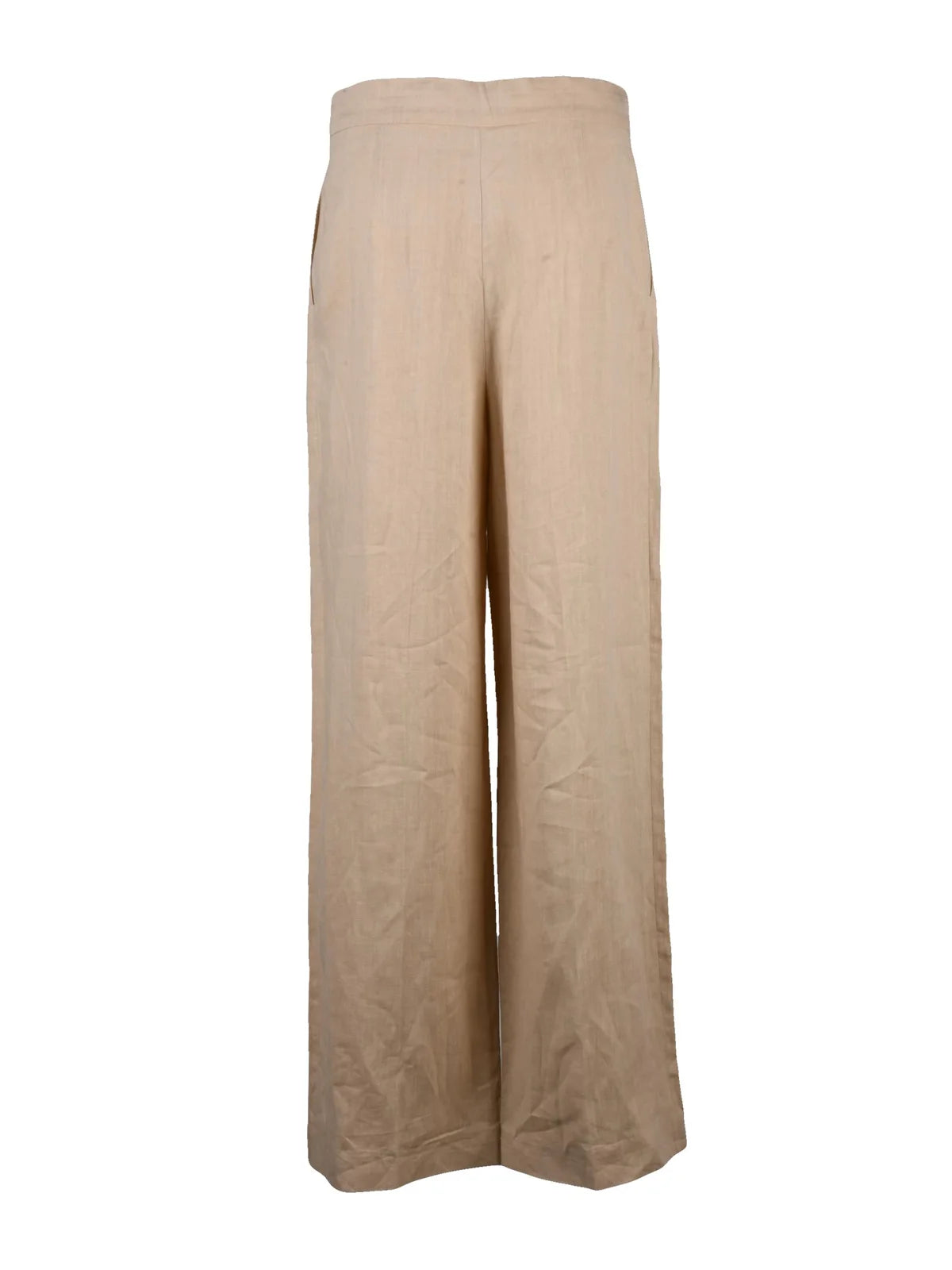 Eleventy Pantalone Lino Vita Alta - Beige