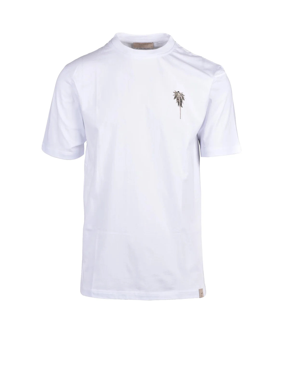 Tooco T-shirt Girocollo - Bianco/Beige