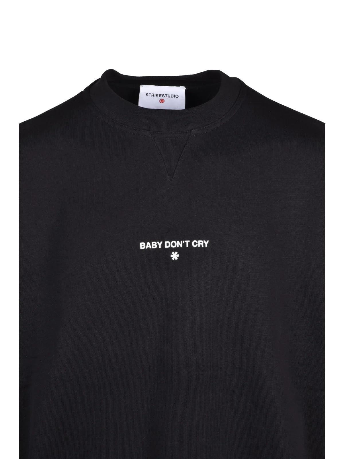 Strikestudio Crew Neck Cotton Sweatshirt - Black