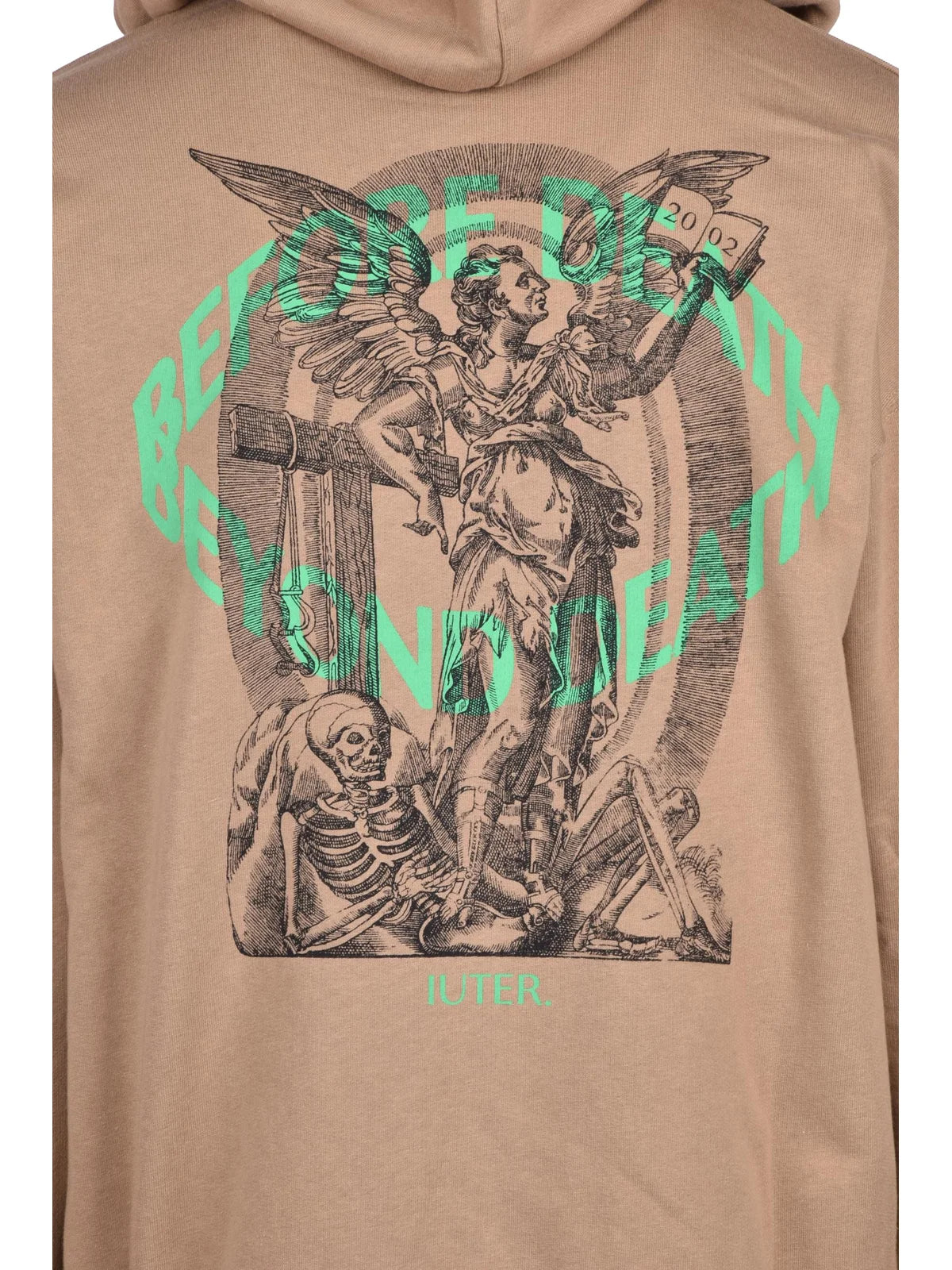 Iuter Felpa con Cappuccio Zip - Beige