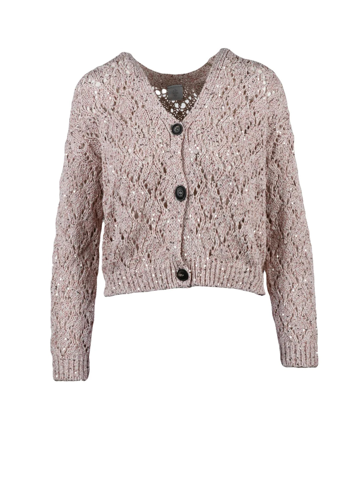 Eleventy Sequin Short Cardigan - Pink