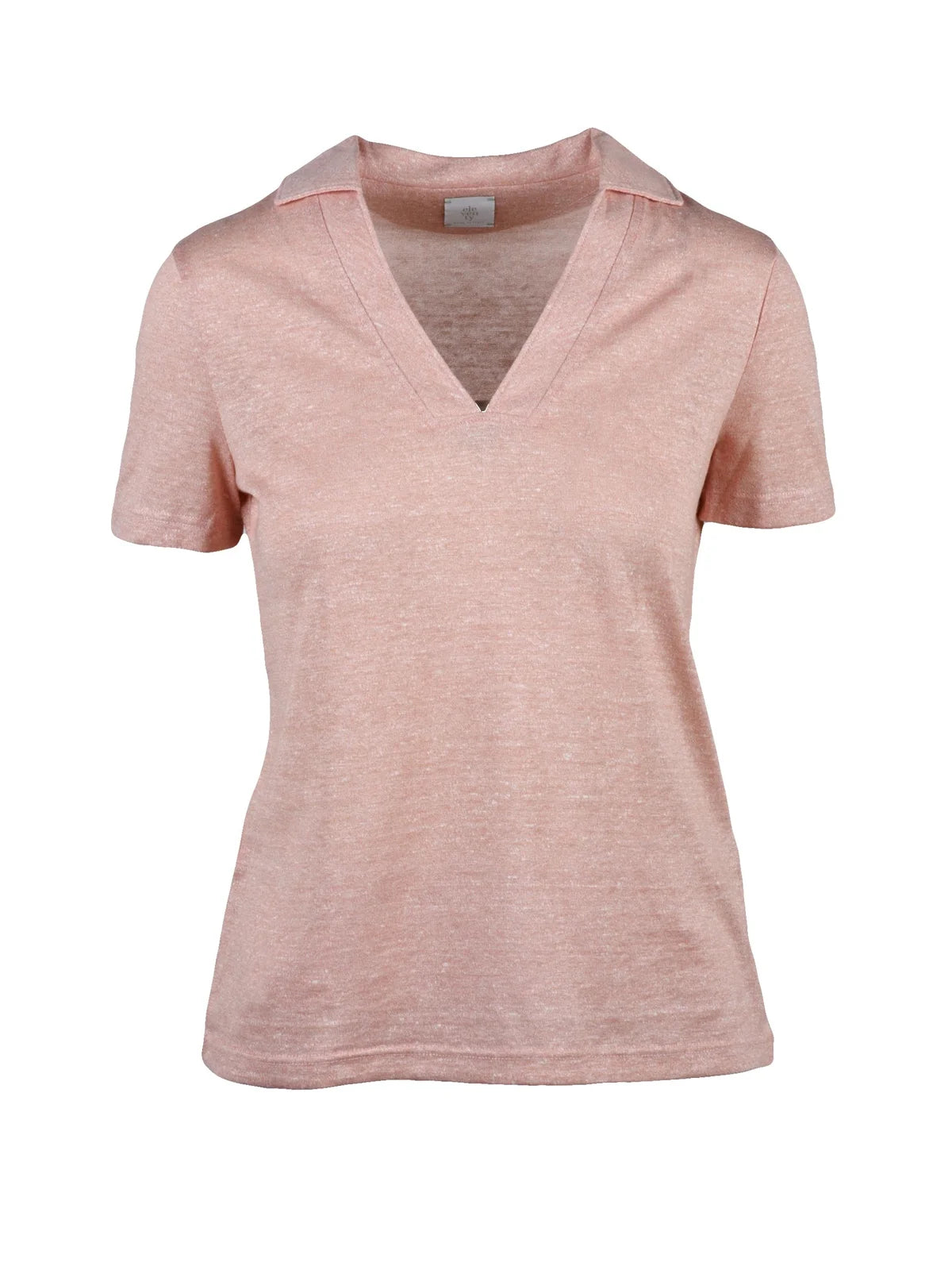 Eleventy Linen/Cotton Polo Shirt - Pink