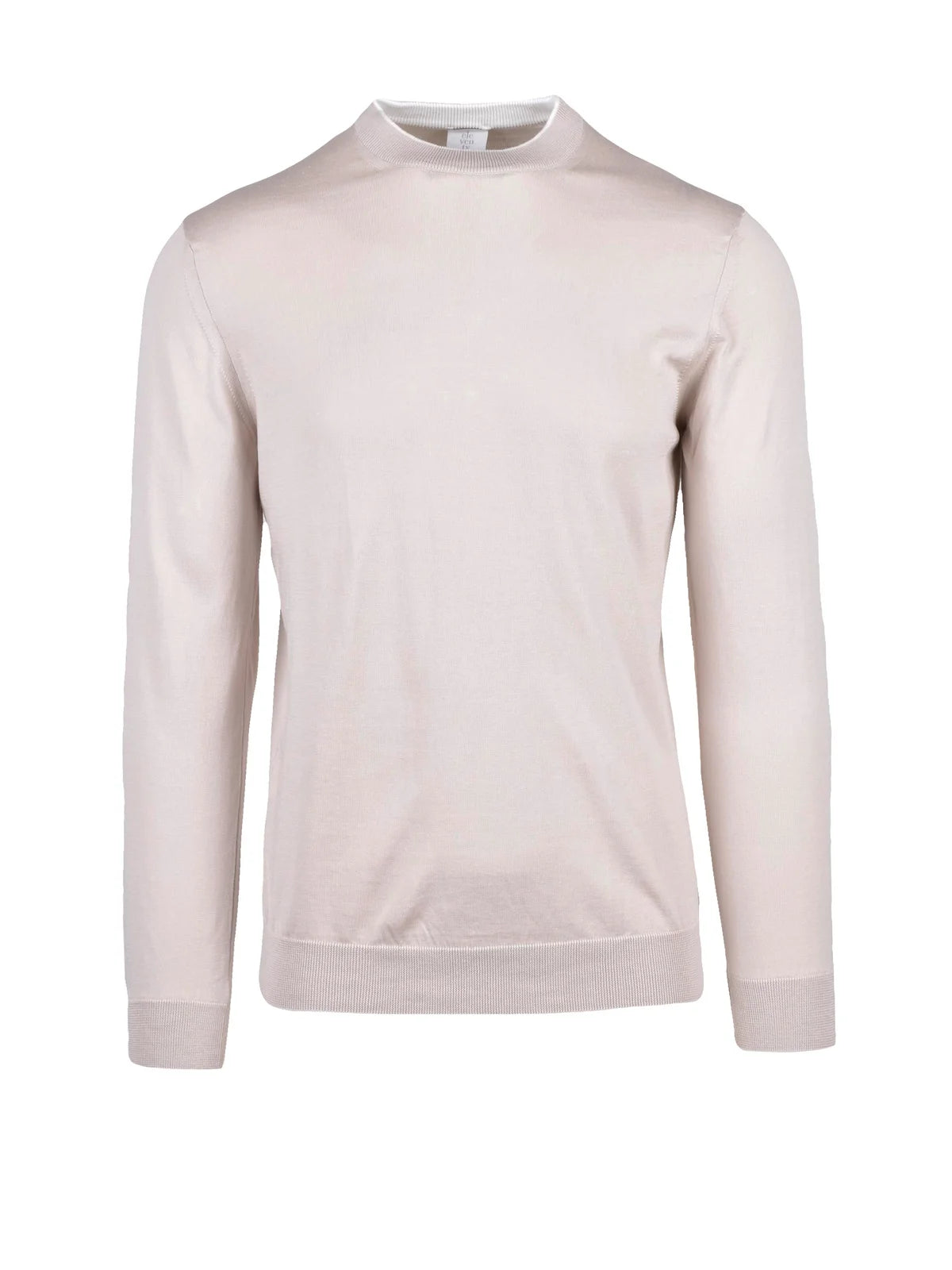 Eleventy Crew Neck Jumper Beige/White - Men's