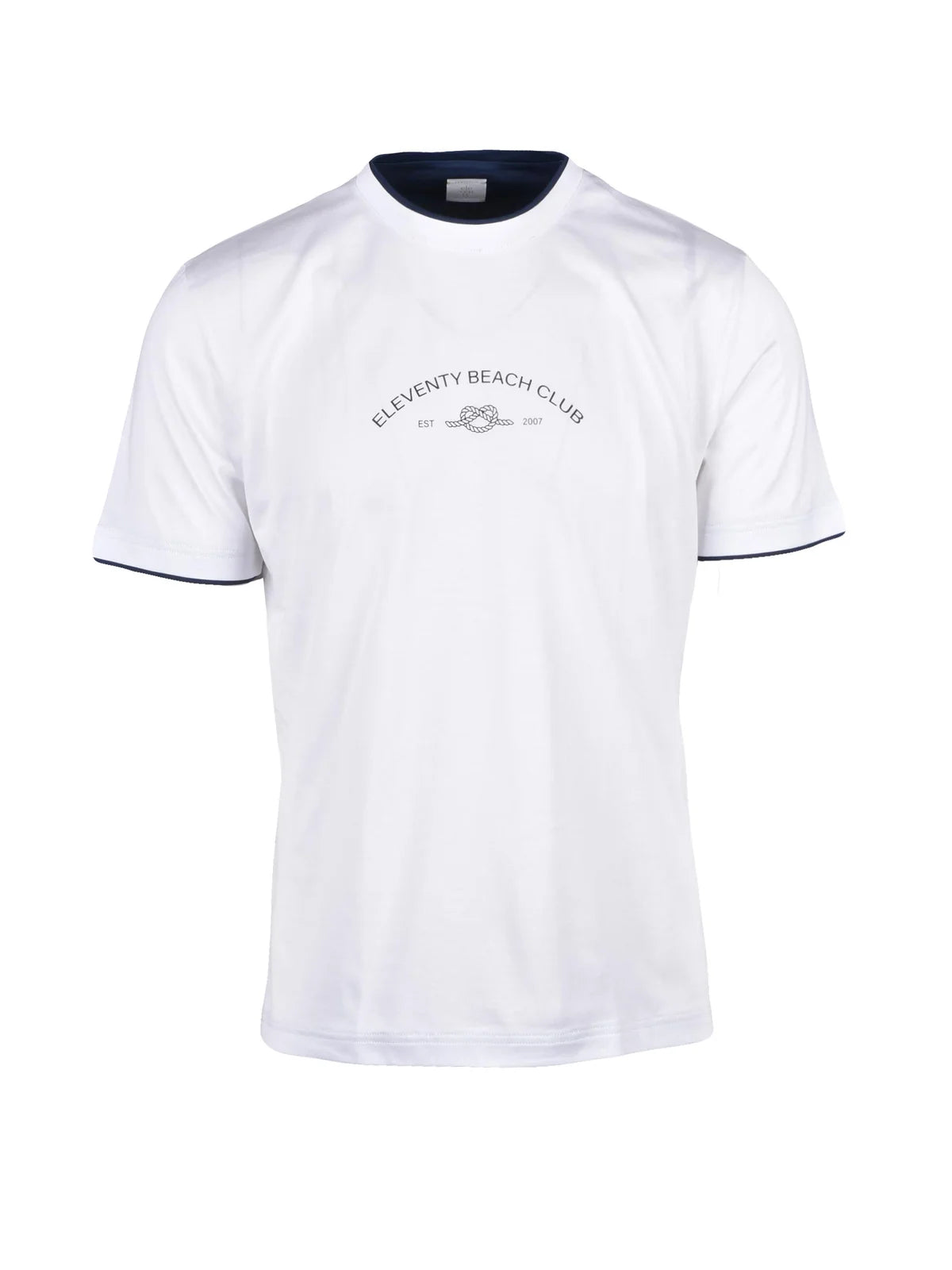 Eleventy T-shirt Cotone - Bianco/Blu