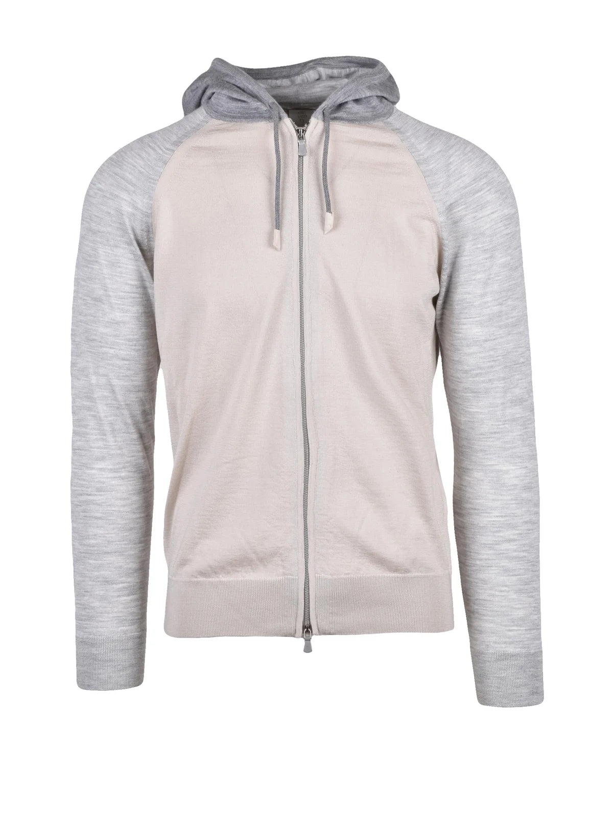 Eleventy Felpa Maglia Zip - Beige/Grigio