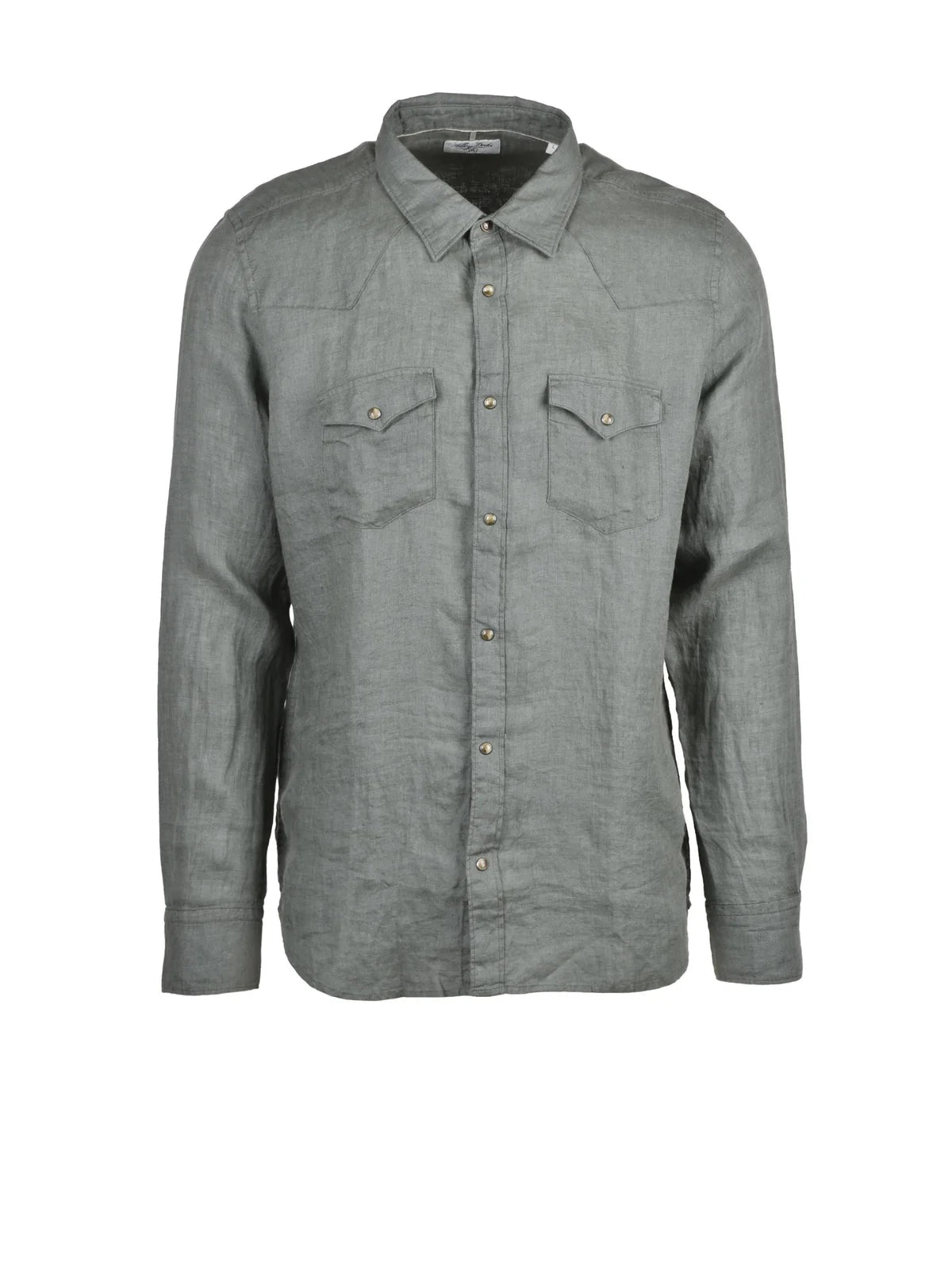 Alley Docks 963 Camicia Lino - Verde Militare