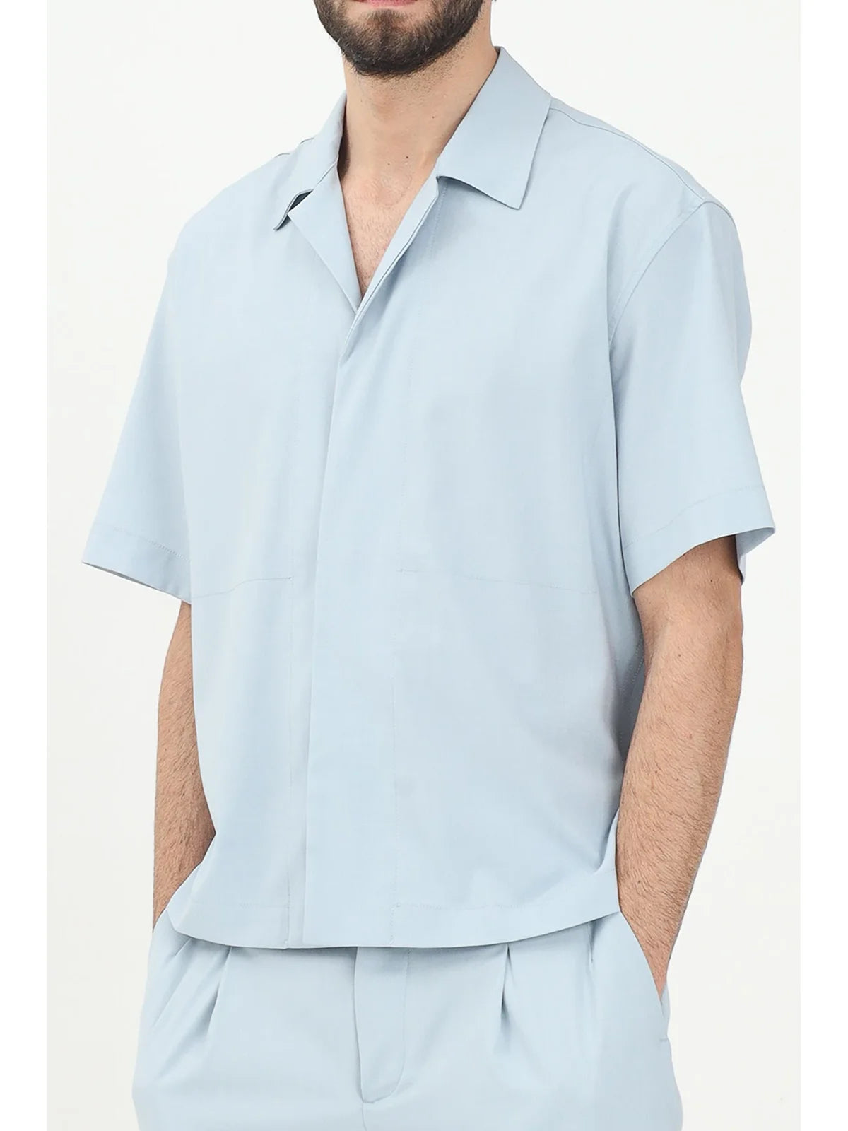 I M Brian Camicia Stretch - Azzurro