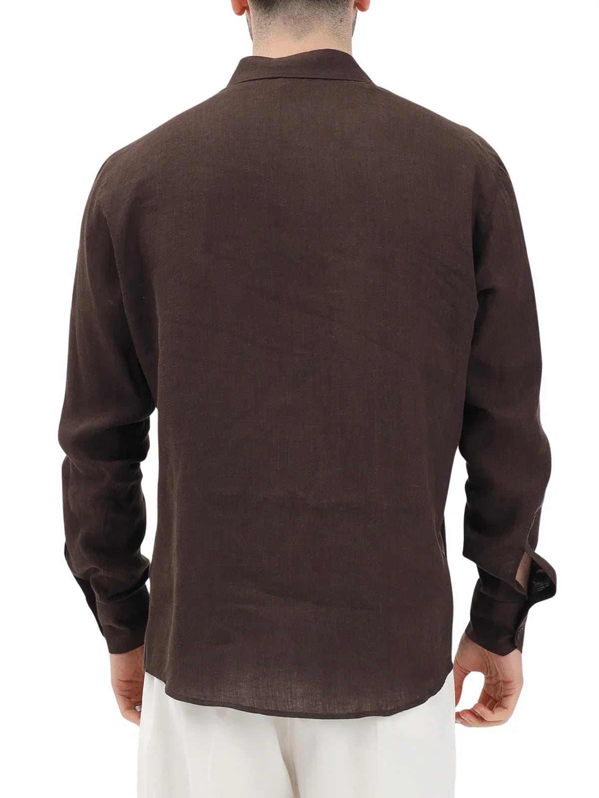 I M Brian Camicia Lino - Marrone